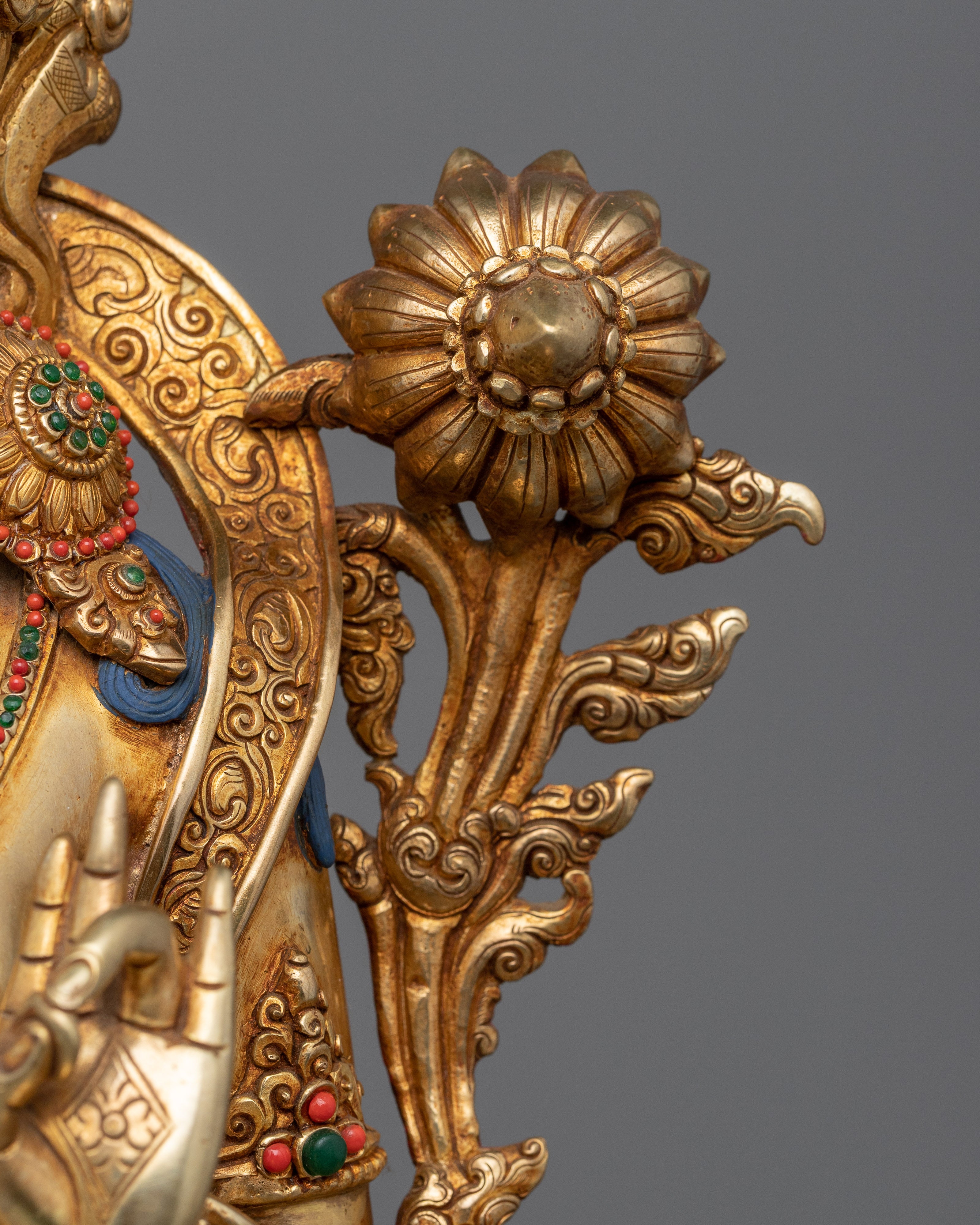 Green Tara Bodhisattva Statue | Traditional Tibetan Style Buddhist Statue