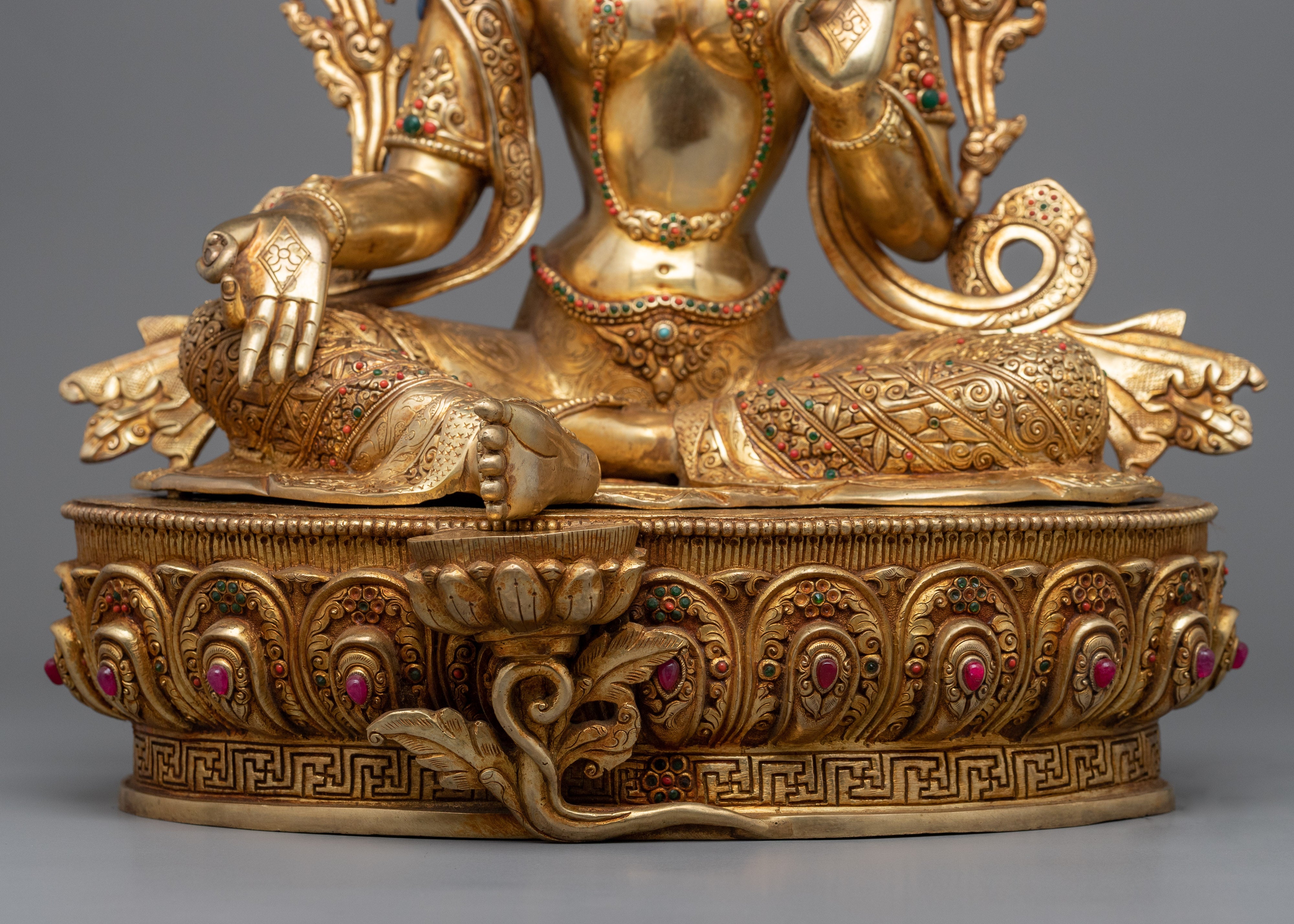 Green Tara Bodhisattva Statue | Traditional Tibetan Style Buddhist Statue