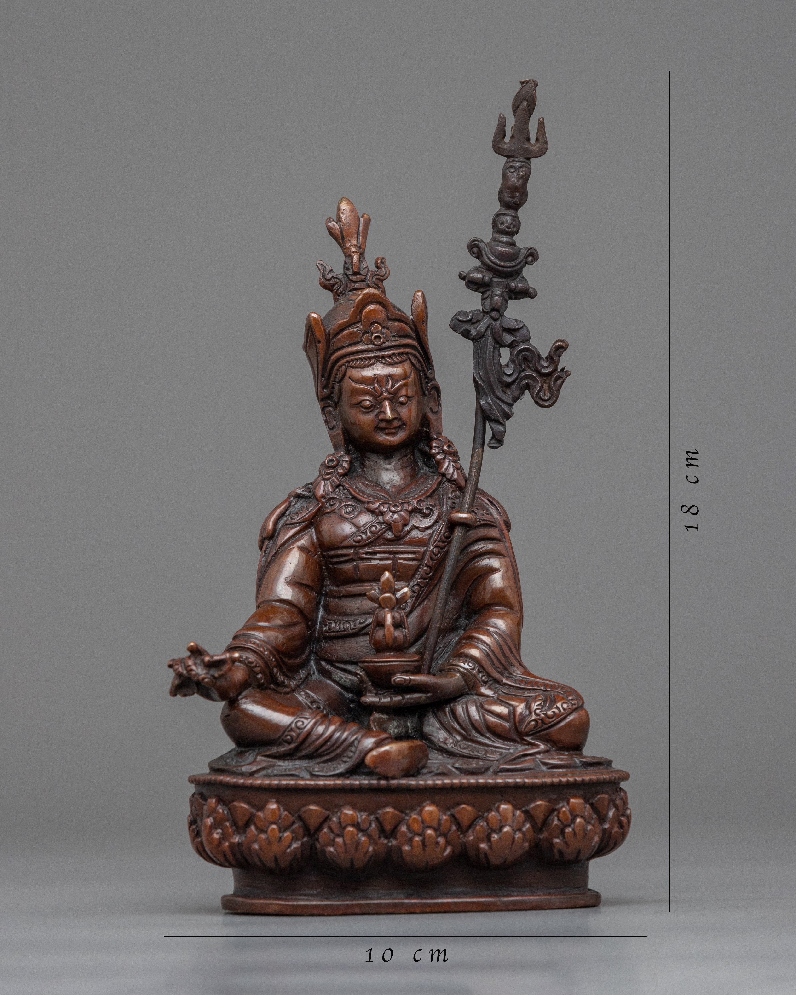 Guru Rinpoche Statue for Meditation and Ritual | Hand-Carved Padmasambhava Statue