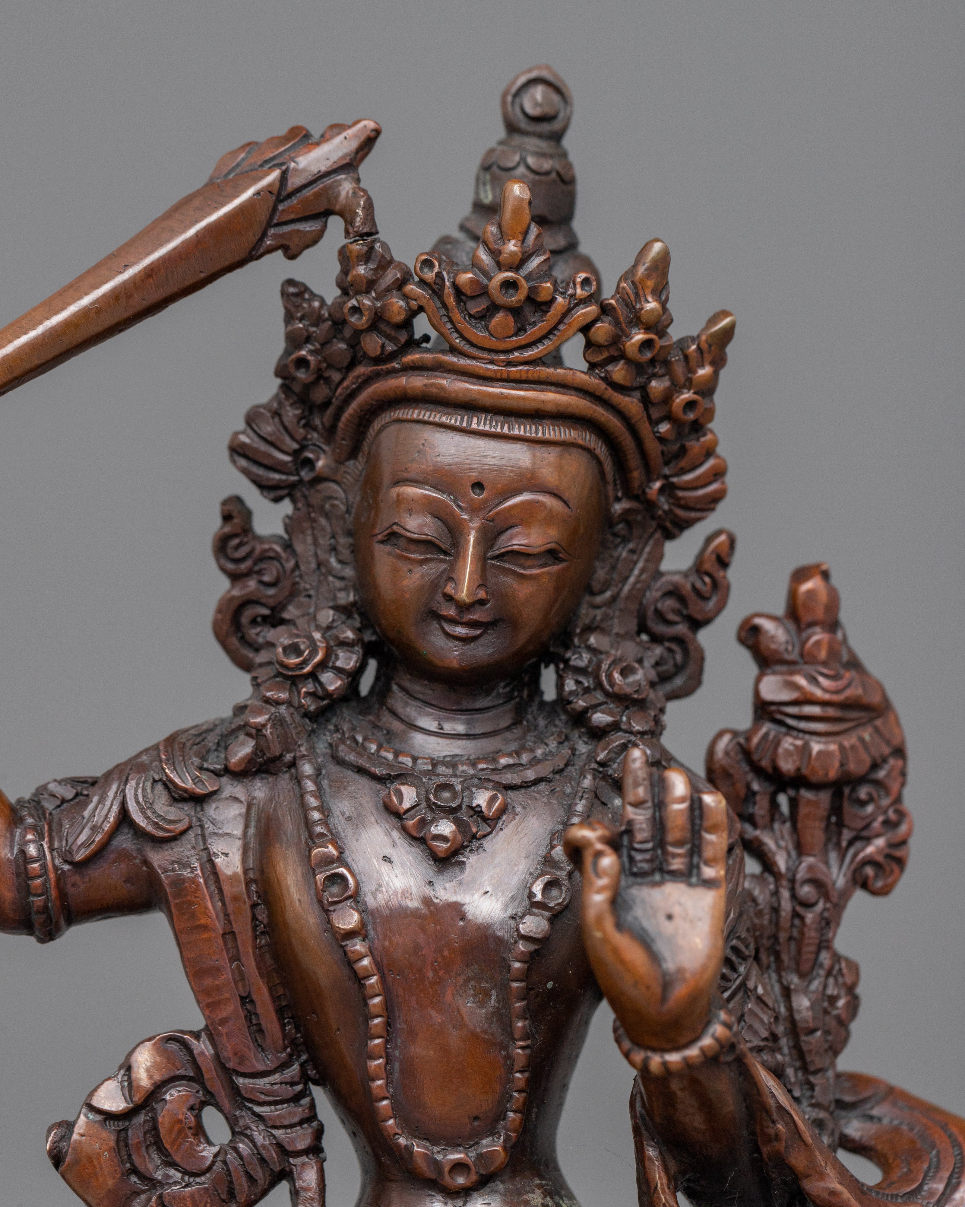 Manjushri Bodhisattva Sculpture for Meditation and Ritual | Bodhisattva of Wisdom Statue