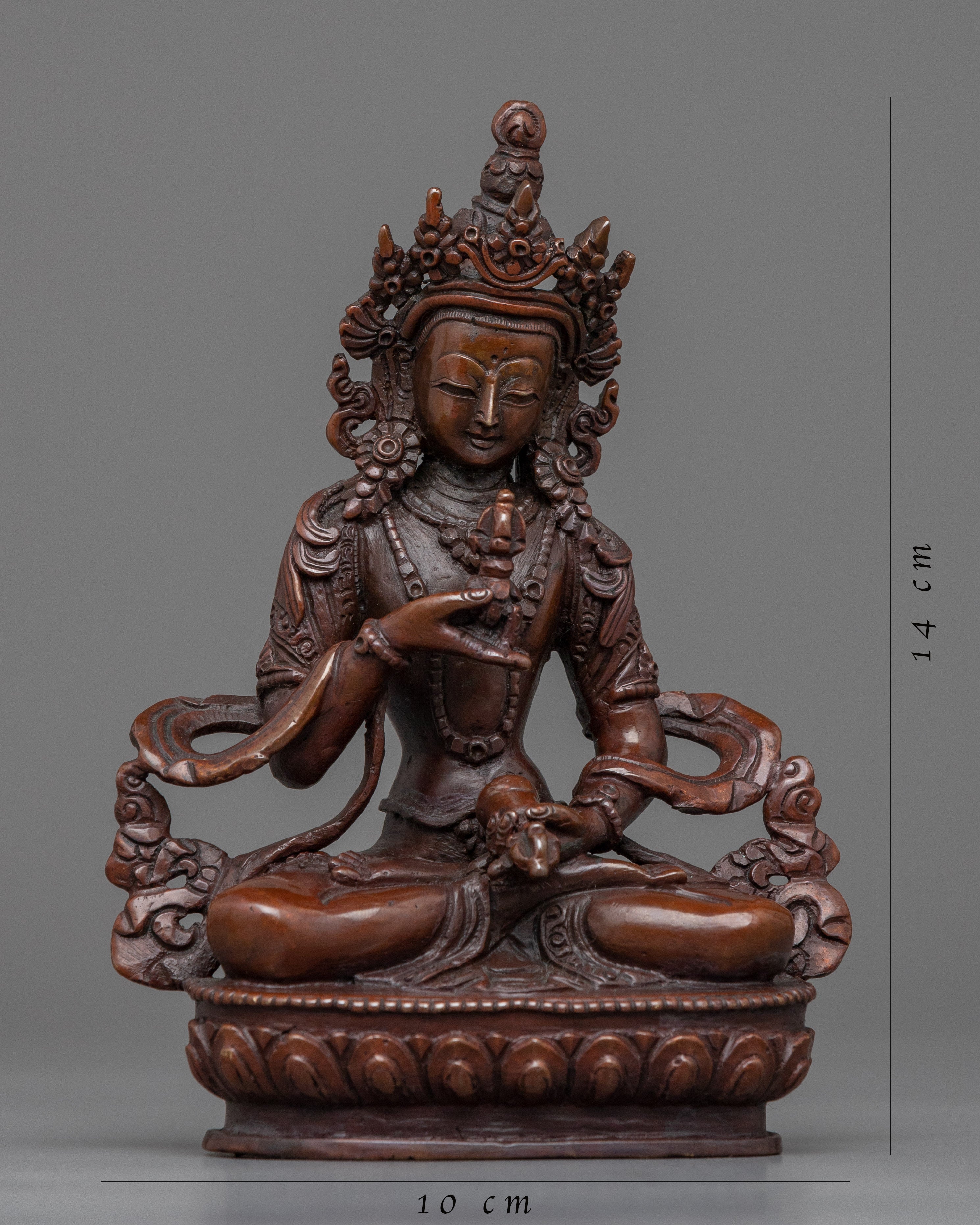 Hand-Carved Vajrasattva Statue | Traditional Tibetan Style Buddhist Statue