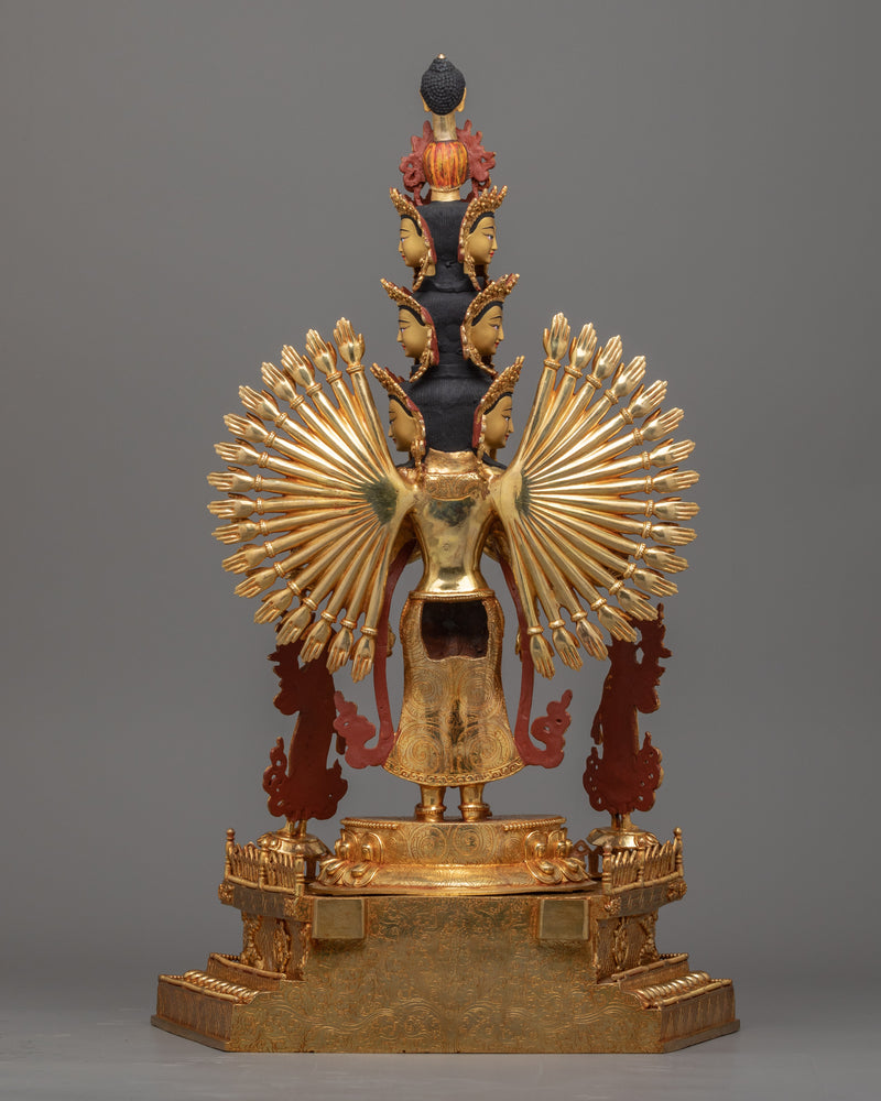 Chenrezig with 1000 Arms Statue | Hand-Carved Bodhisattva Statue