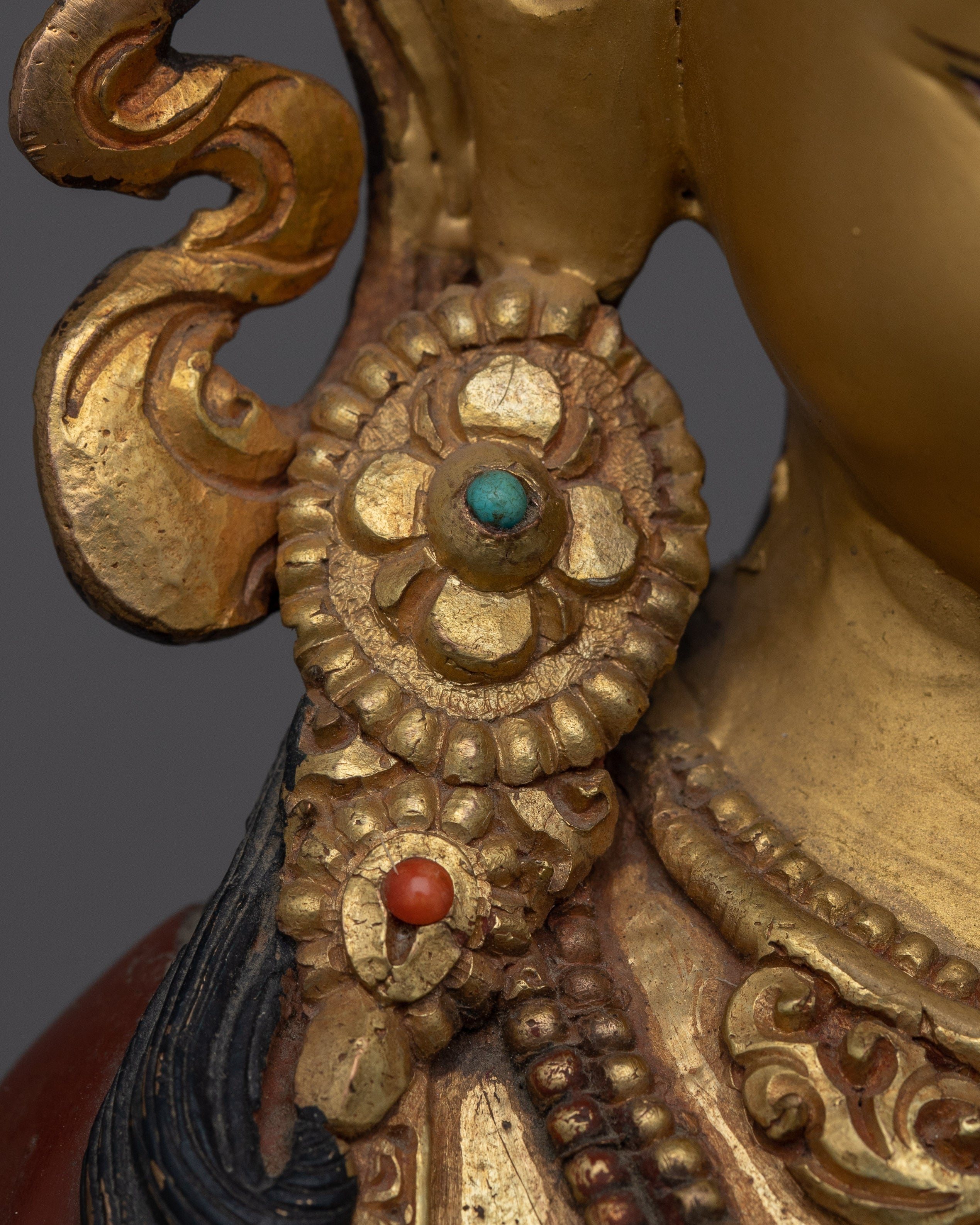 Vajrasattva Mantra Practice Statue | Buddhist Oxidized Copper Statue