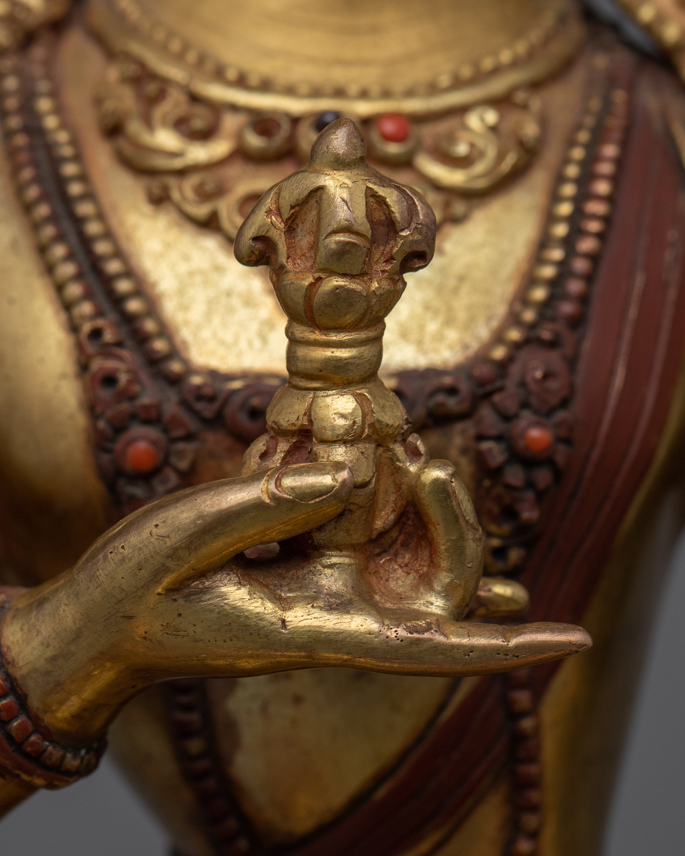 Vajrasattva Mantra Practice Statue | Buddhist Oxidized Copper Statue