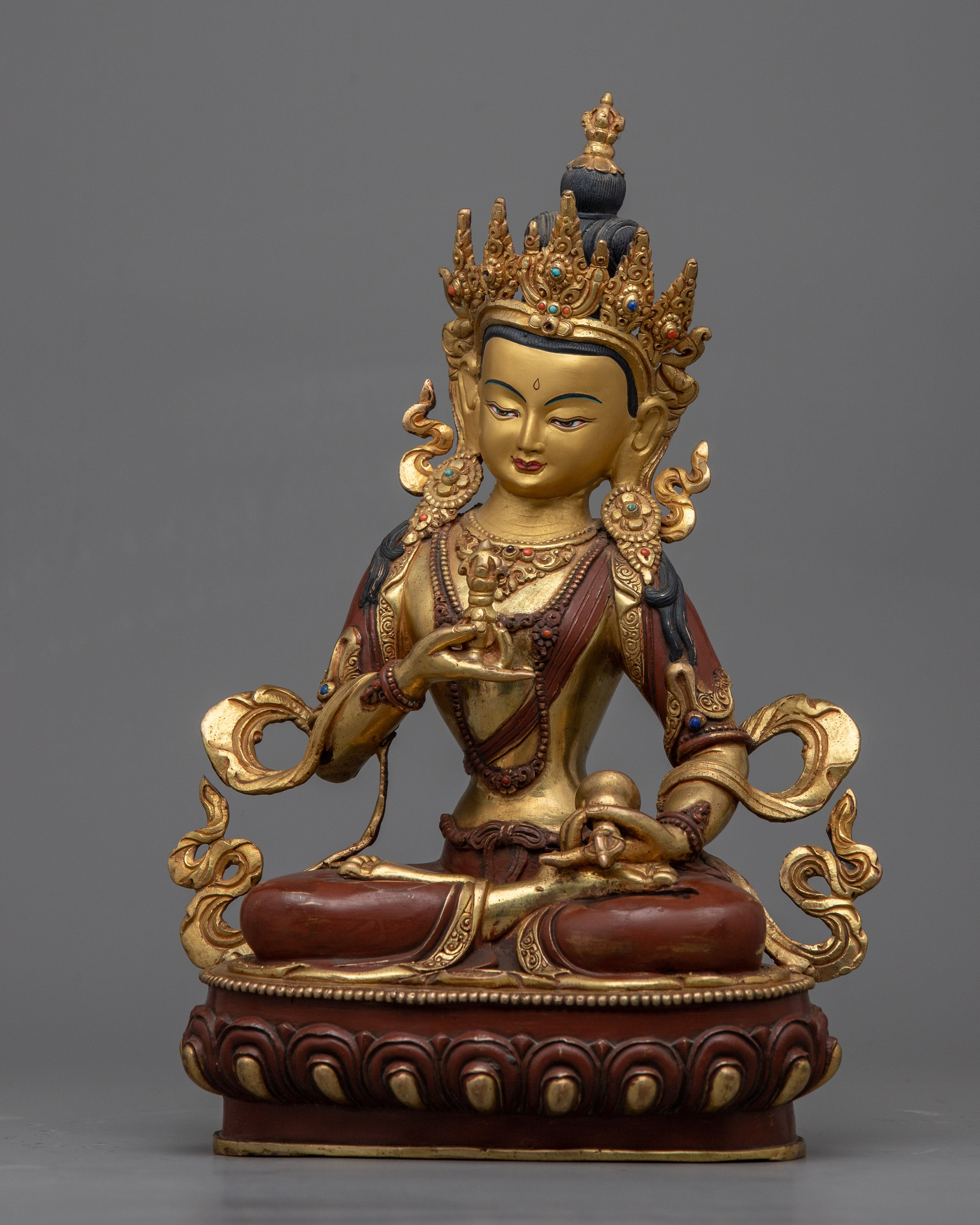Vajrasattva Mantra Practice Statue | Buddhist Oxidized Copper Statue