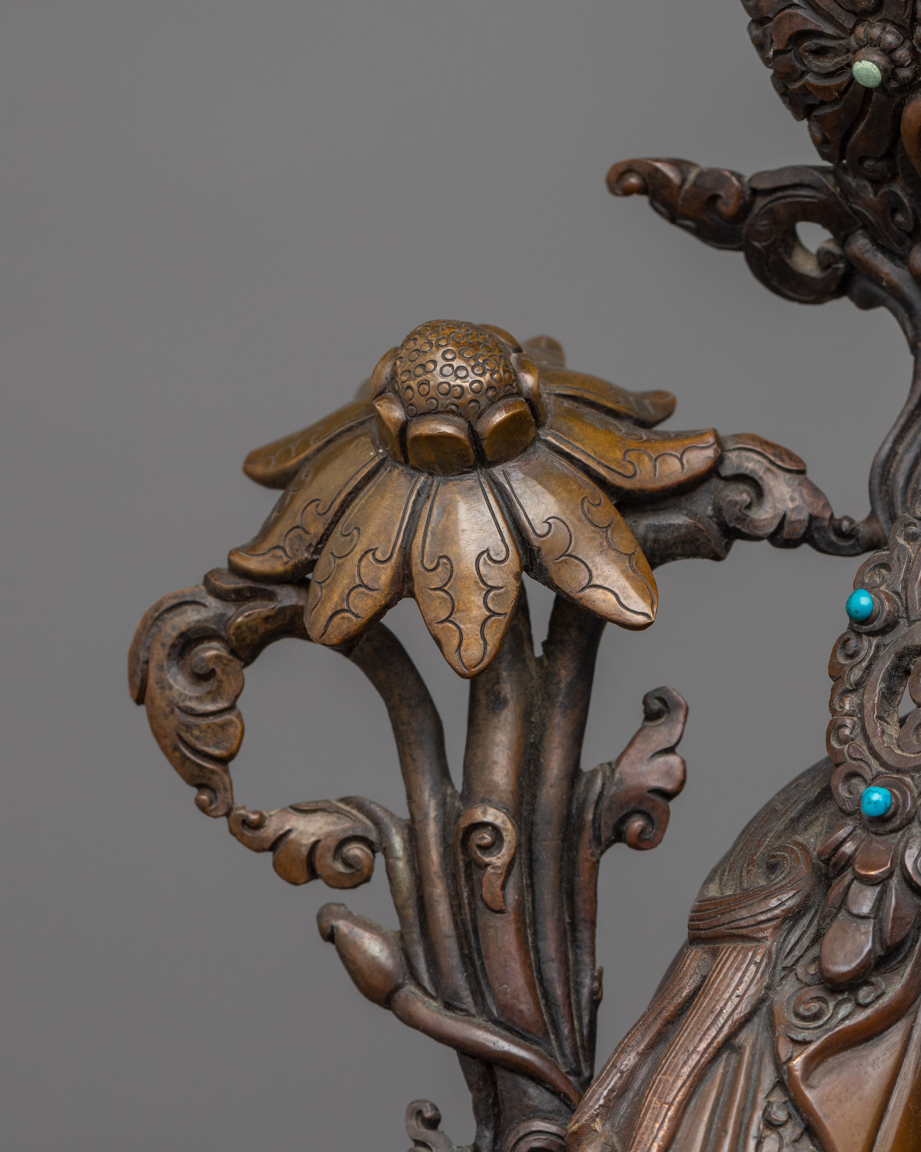 Green Tara Sculpture for Prosperity | Beautiful Bodhisattva Green Tara Statue