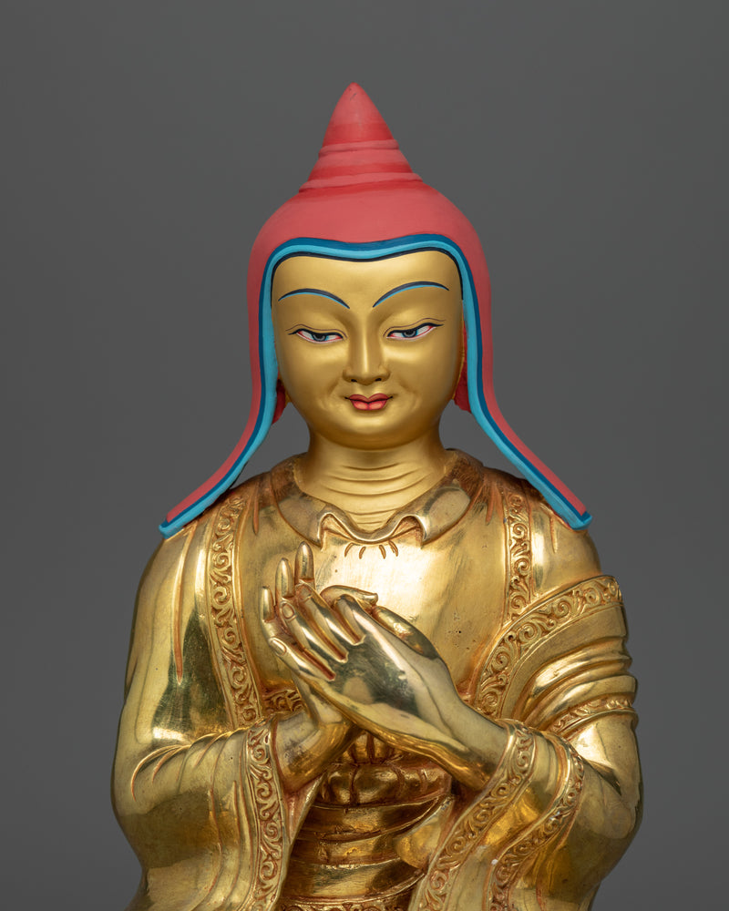 Atisa Buddhist Religious Leader Statue | Traditional Handcrafted Buddhist Art