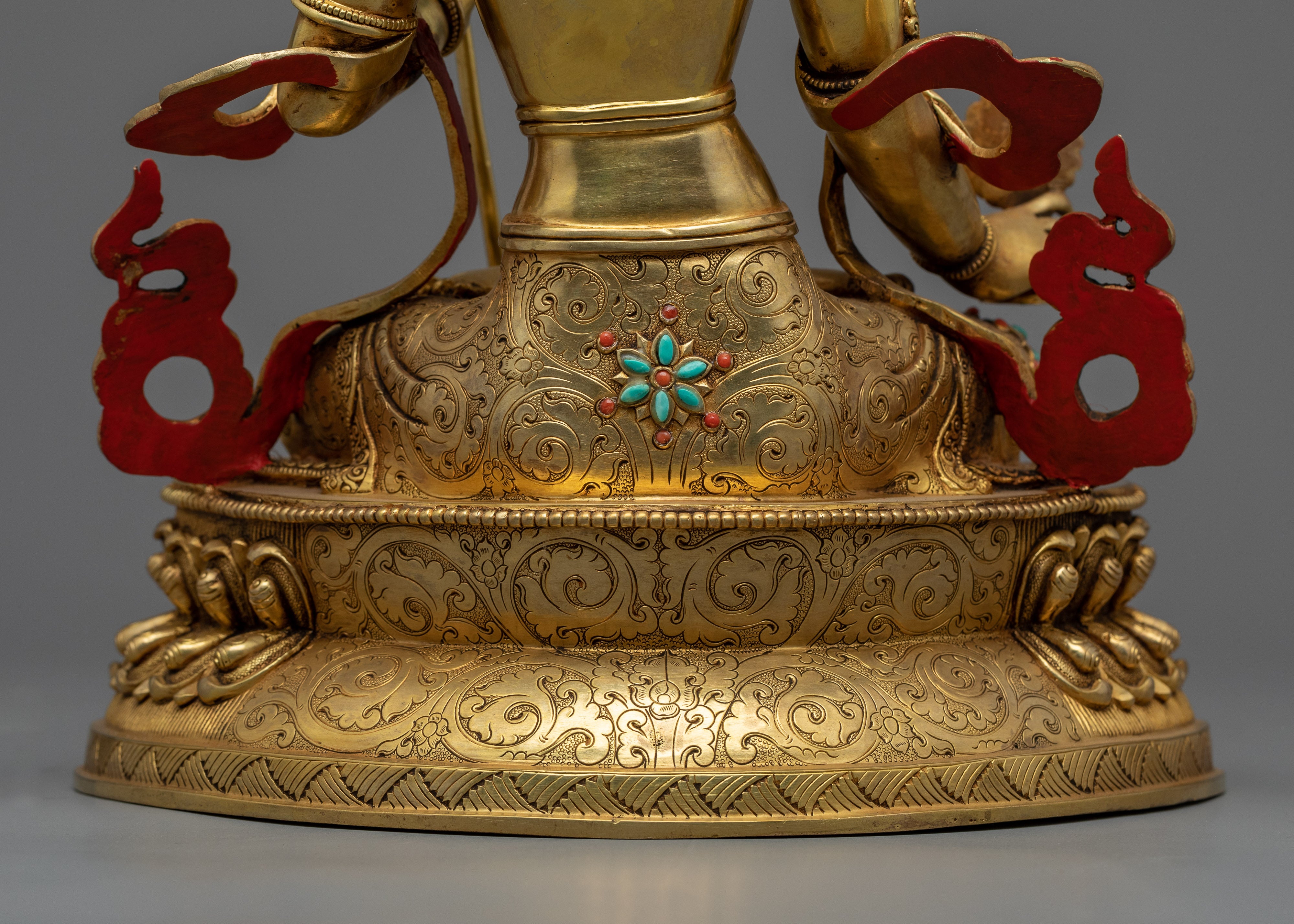 Dukar Gold Statue | 15 Inches Tall Handmade Figurine of Nepal