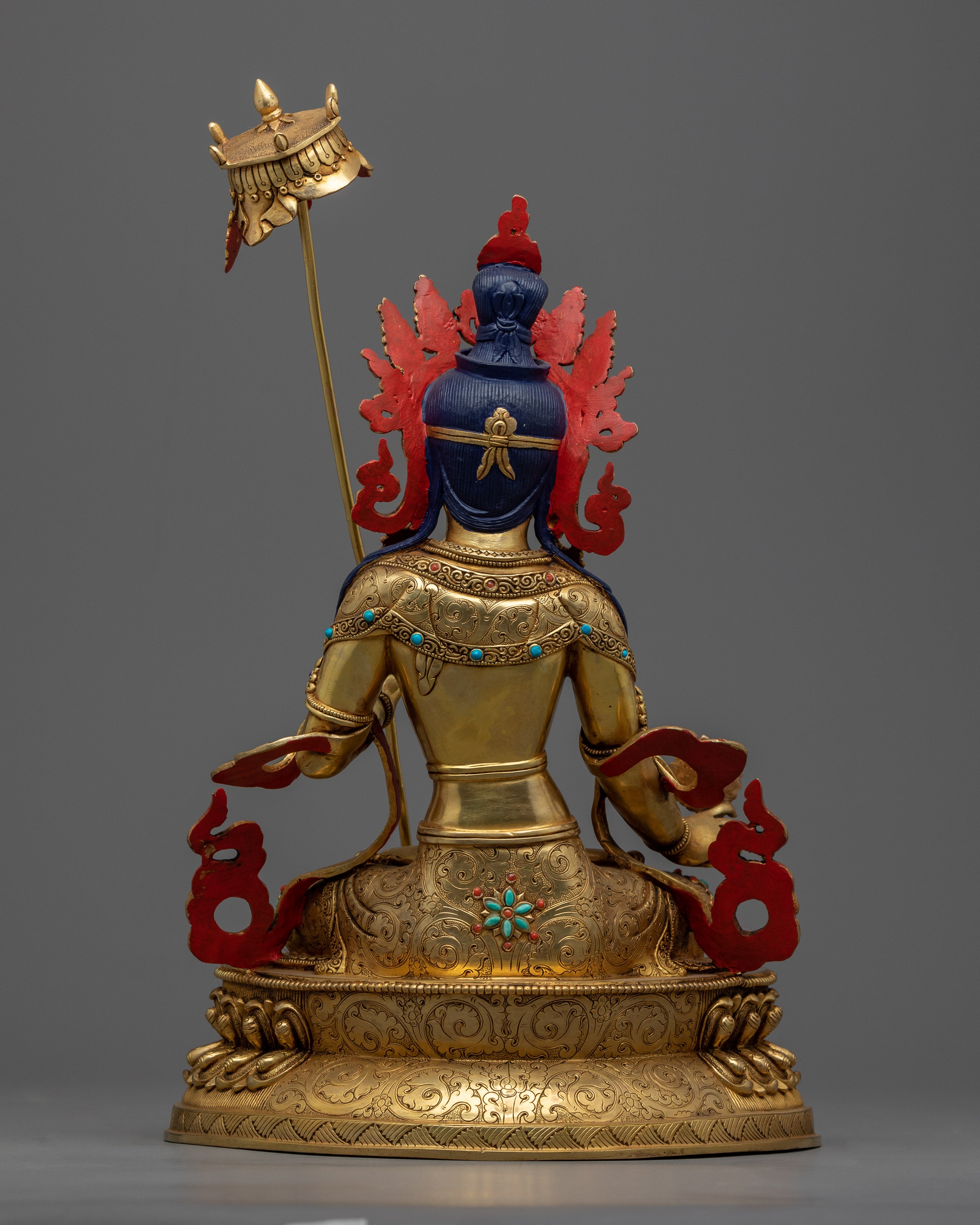 Dukar Gold Statue | 15 Inches Tall Handmade Figurine of Nepal