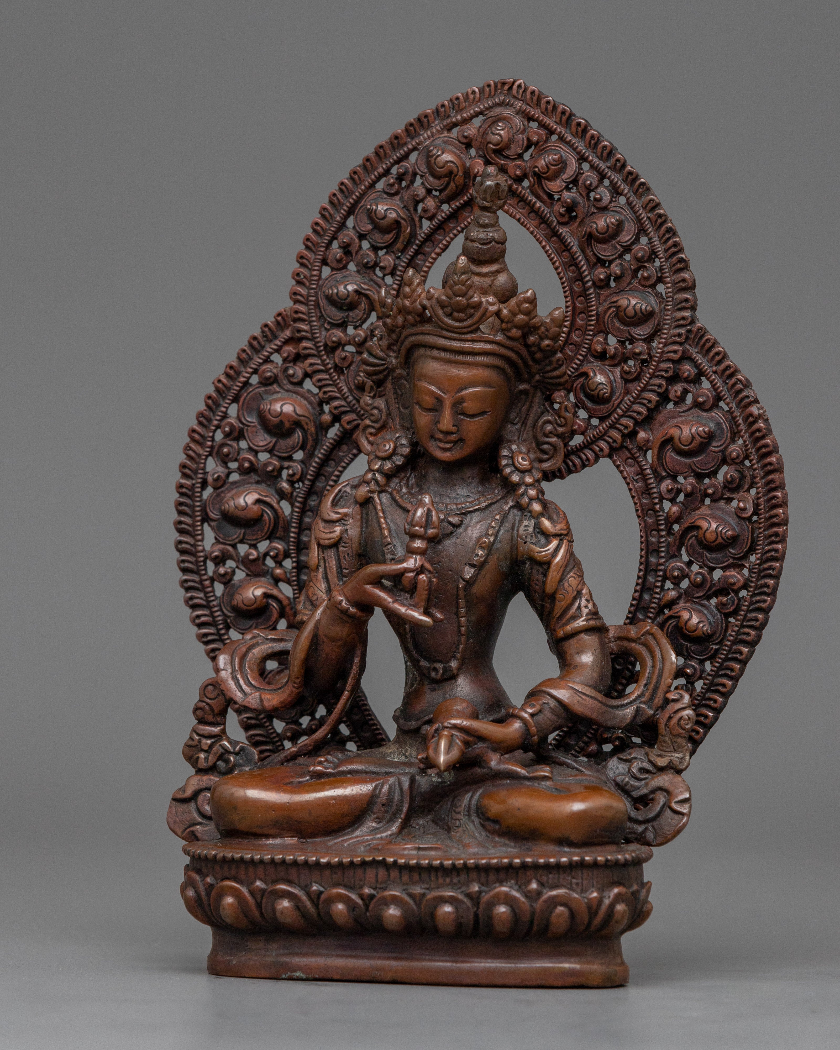 Guru Vajrasattva Statue | Oxidized Copper Buddhist Artwork