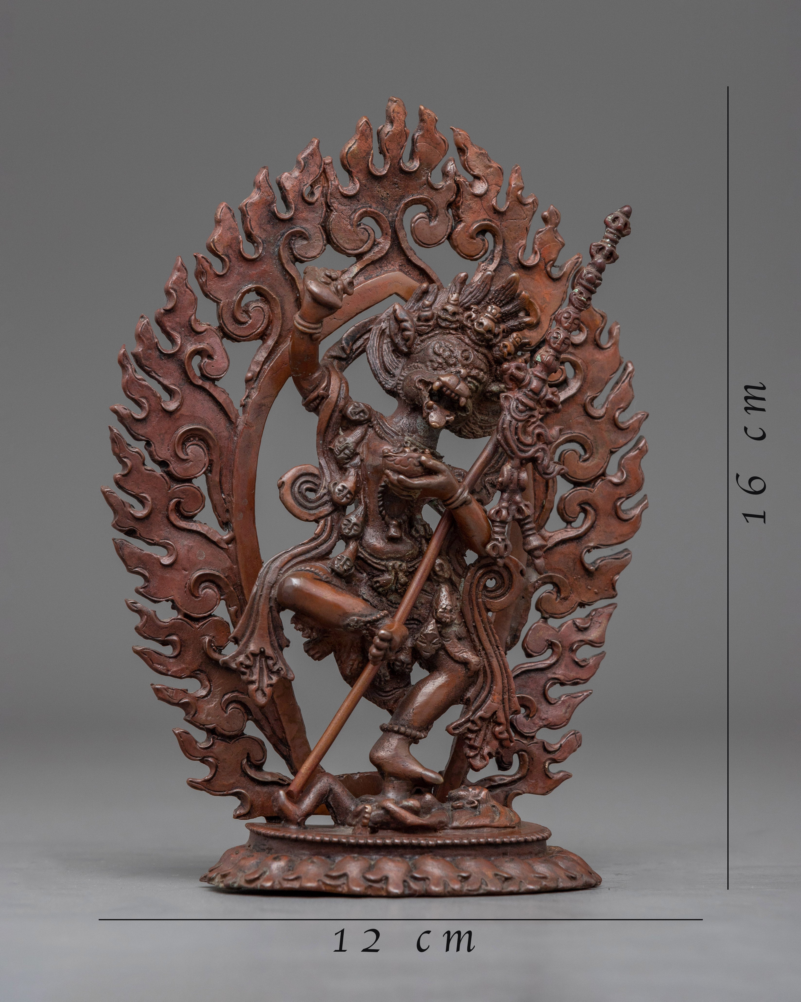 Simhamukha Dakini | Stunning Oxidized Copper Statue