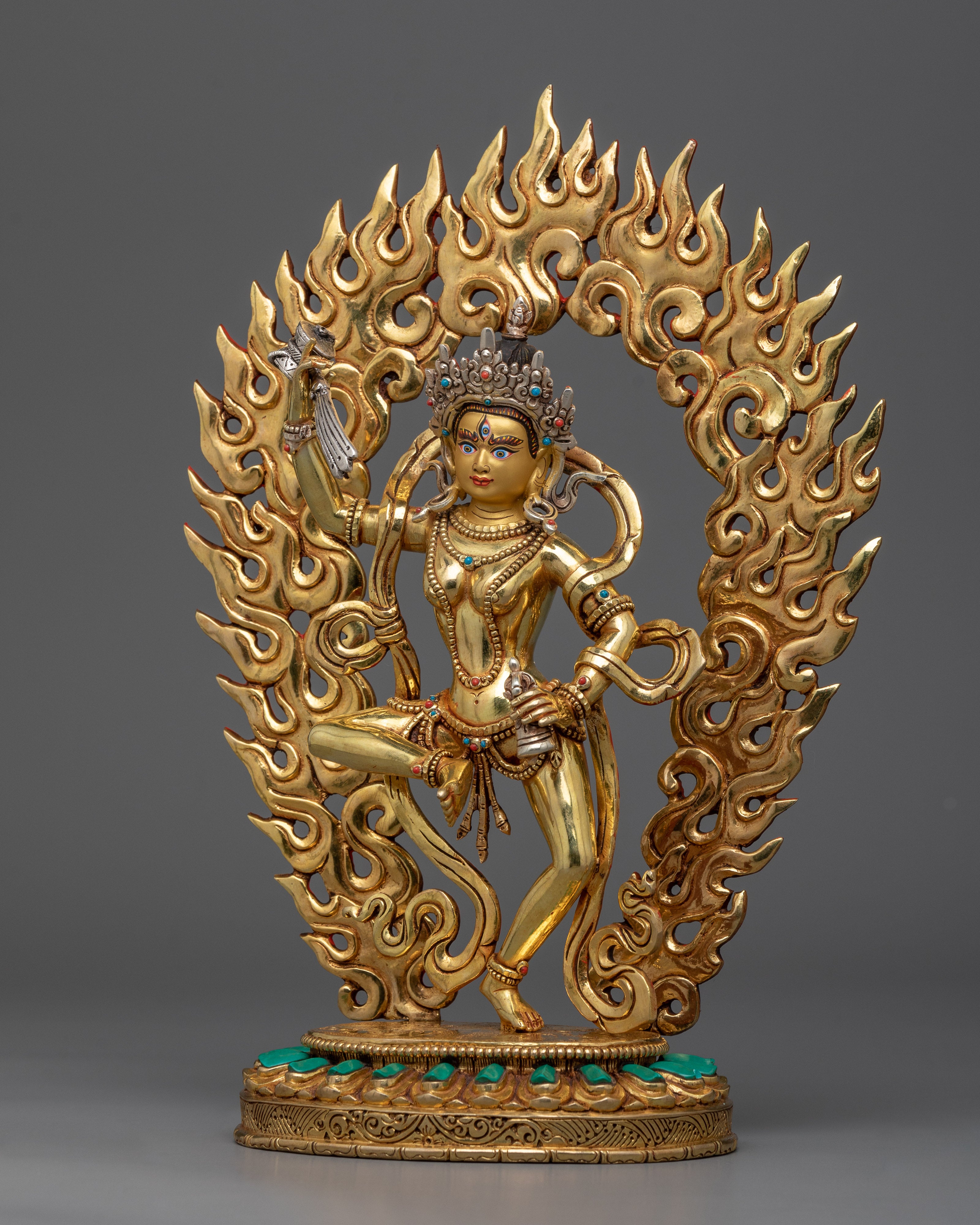 Machig Labdron Statue | Gold Gilded Buddhist Handmade Sculptures