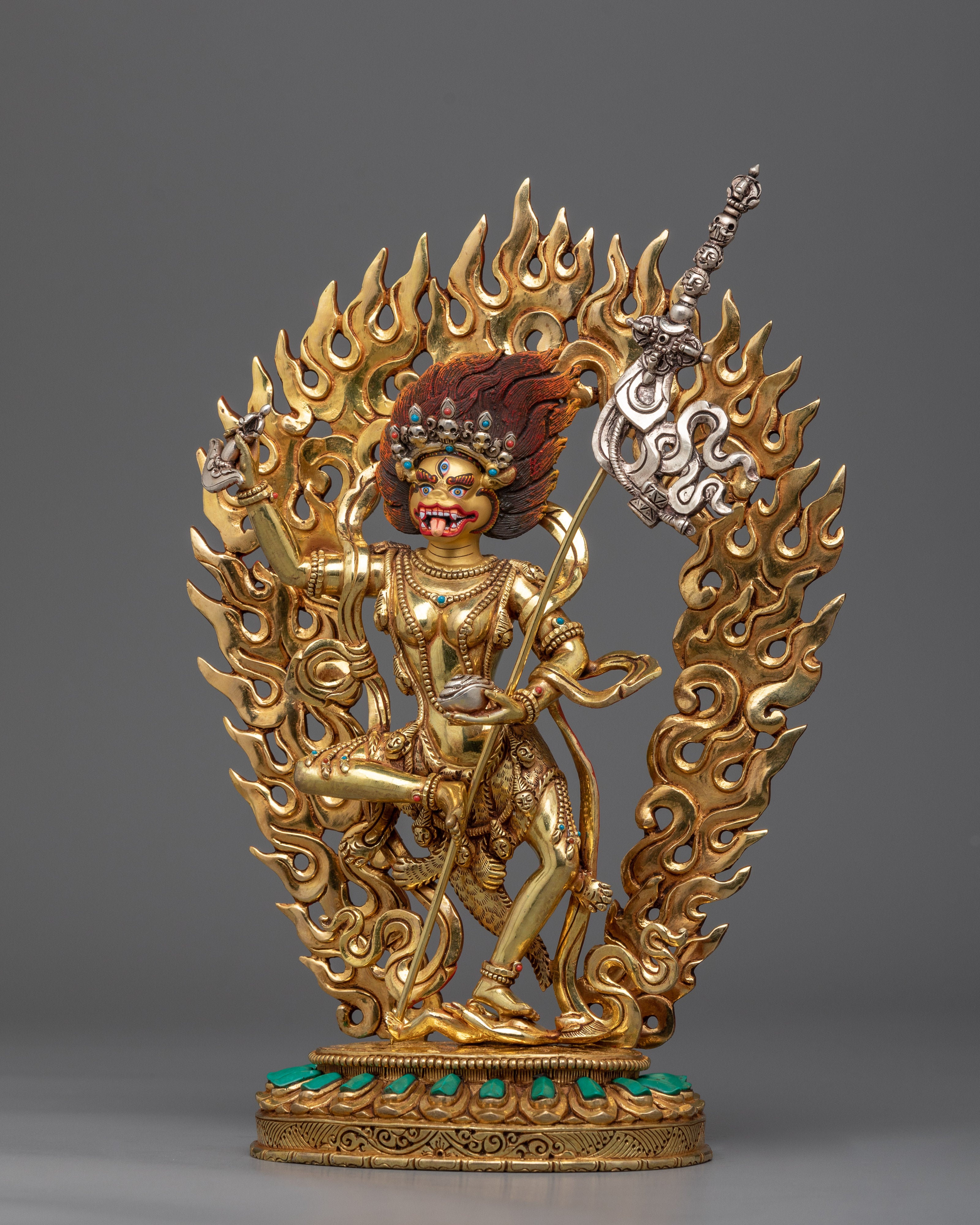 Dakini Simhamukha Statue | Lion-Headed Dakini Artwork, Made in Nepal