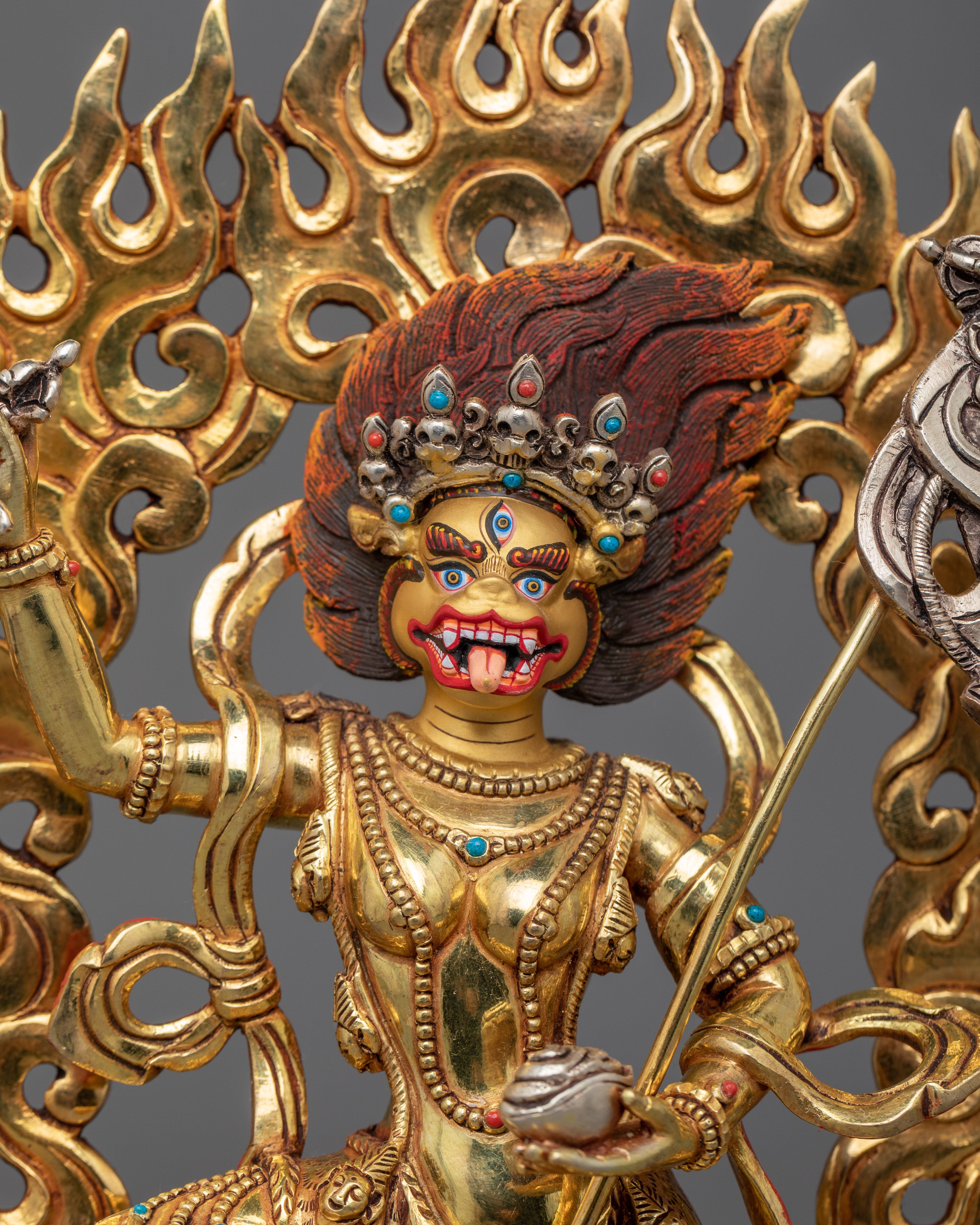 Dakini Simhamukha Statue | Lion-Headed Dakini Artwork, Made in Nepal