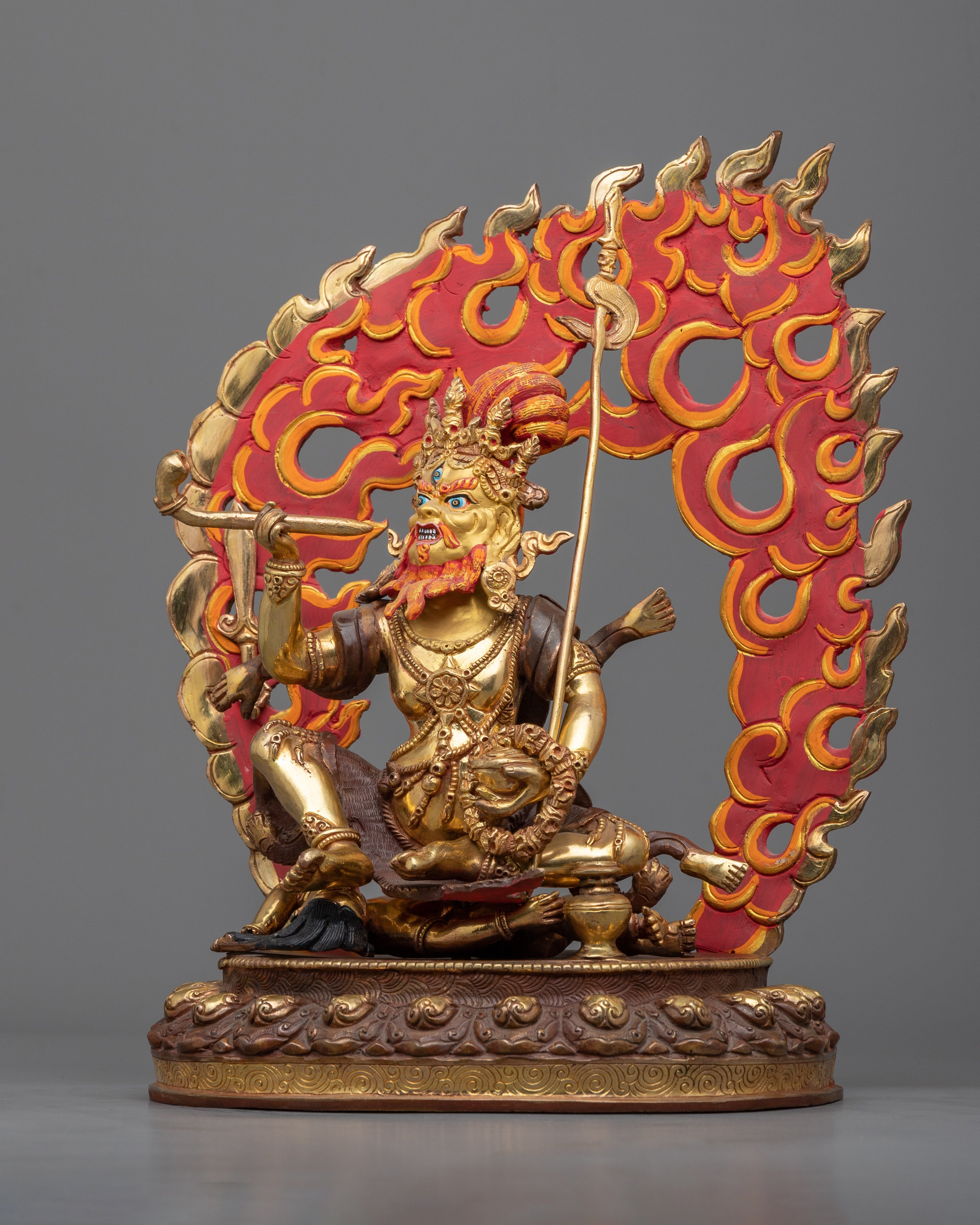 Brahmanrupa Mahakala Statue | Traditional Chaturmukha Mahakala Artwork