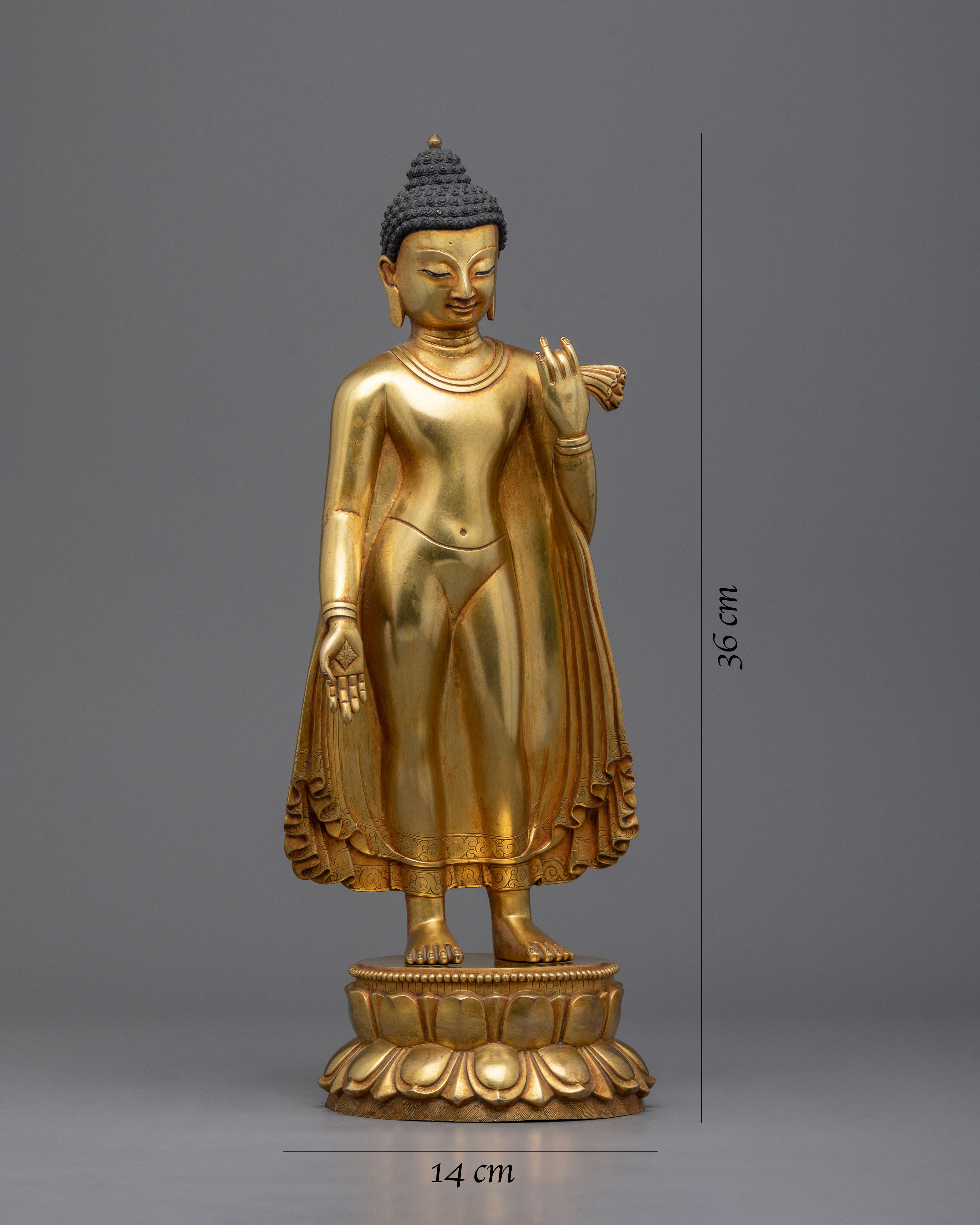 Standing Shakyamuni Buddha Statue | Handcrafted Buddhist Statue