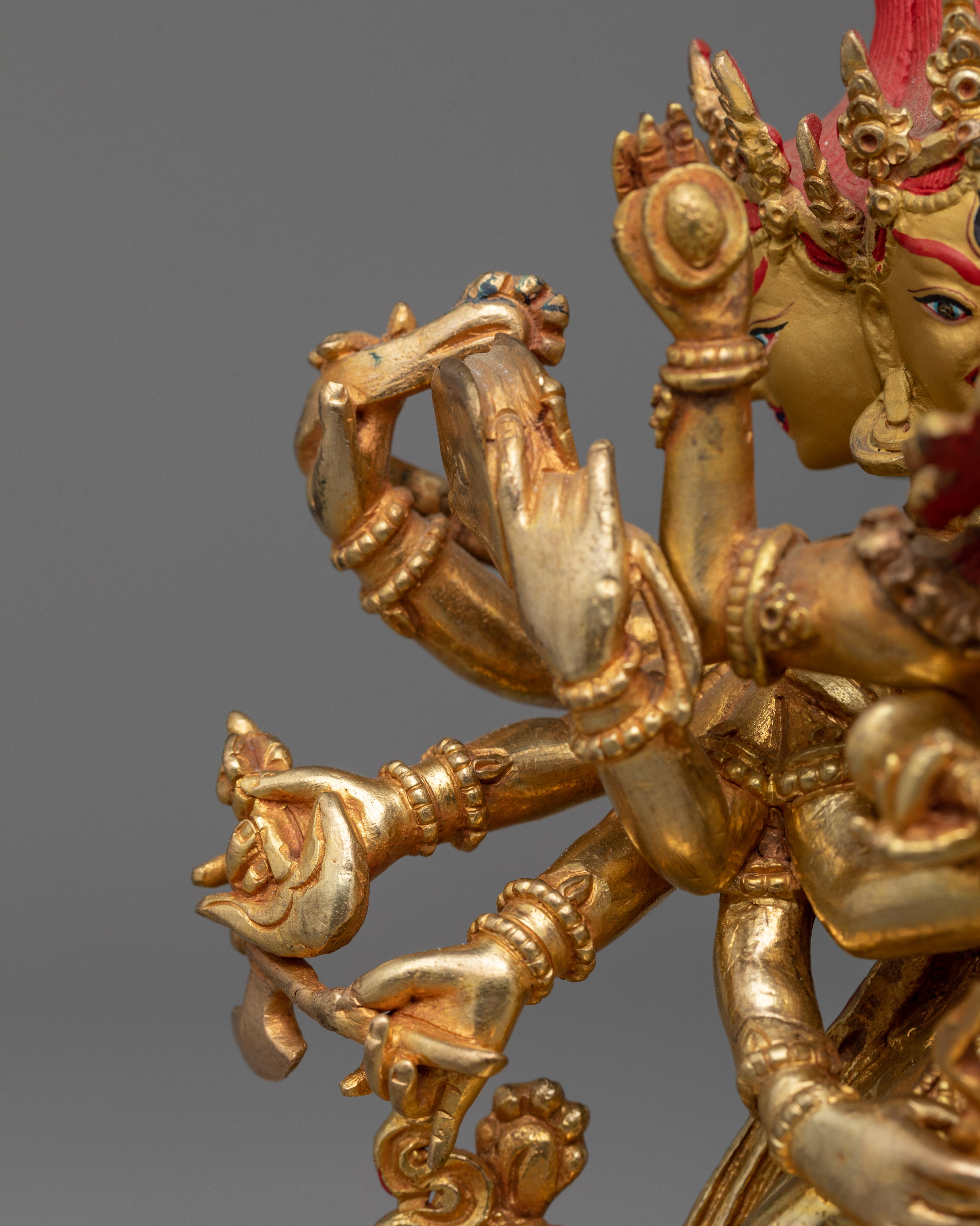 Exquisite Cakrasamvara Statue | Embrace the Power of Union with the Gold Gilded Statue