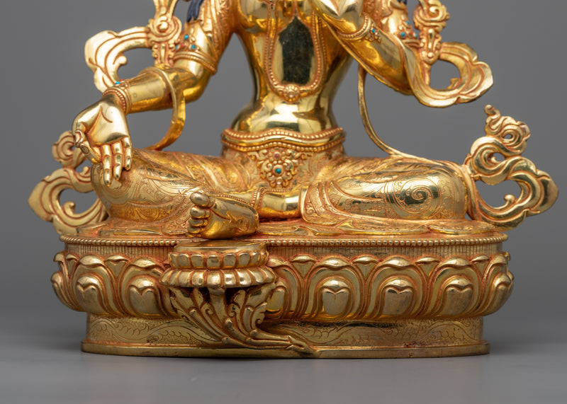 Green Tara Maa Statue - The Mother of Compassion and Swift Action