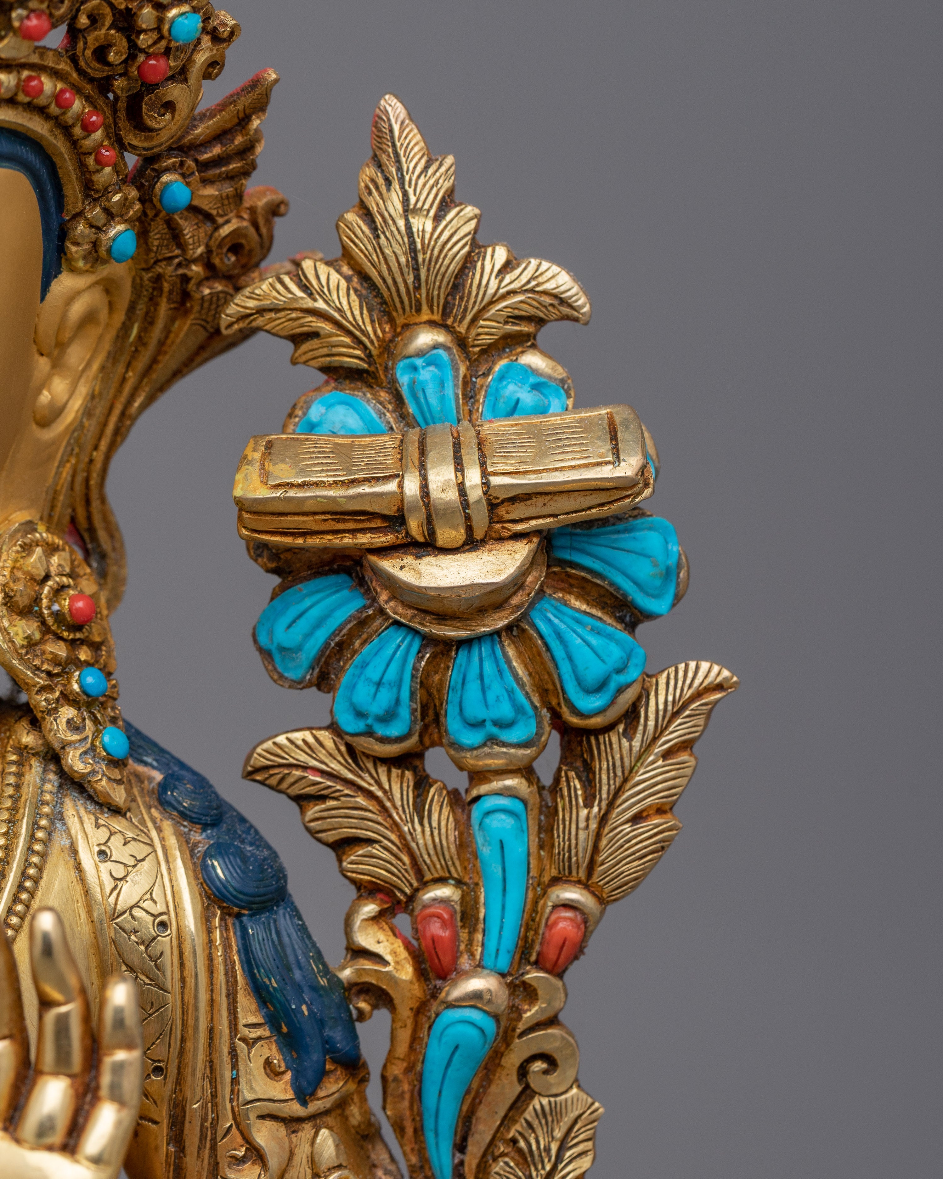 The Bodhisattva of Wisdom and Insight Manjushri Buddha with a Sword Statue | Himalayan Art