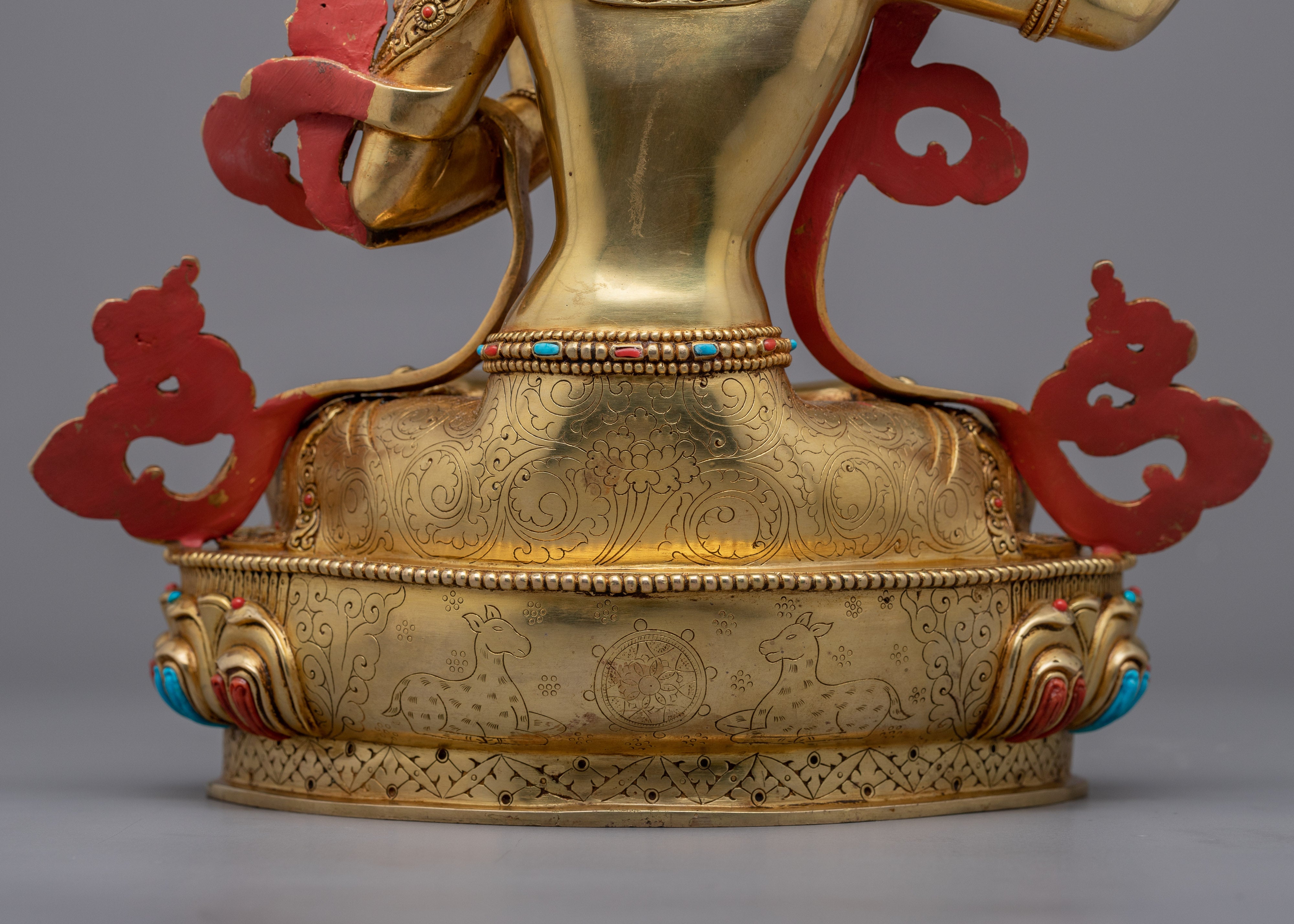 The Bodhisattva of Wisdom and Insight Manjushri Buddha with a Sword Statue | Himalayan Art