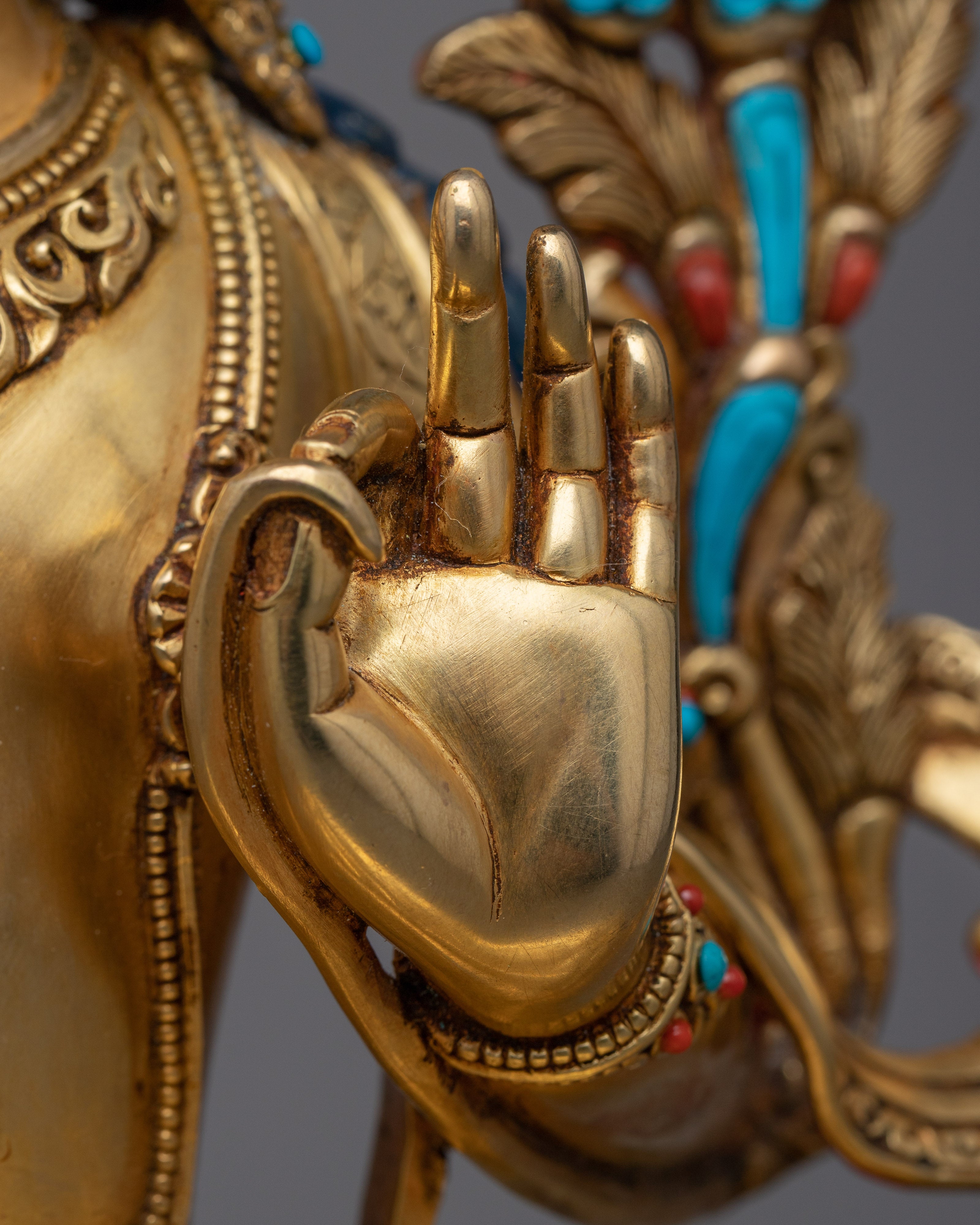 The Bodhisattva of Wisdom and Insight Manjushri Buddha with a Sword Statue | Himalayan Art