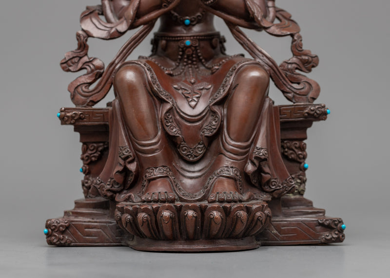 Handmade Statue of Maitreya Buddha | Traditional Himalayan Future Buddha Artwork