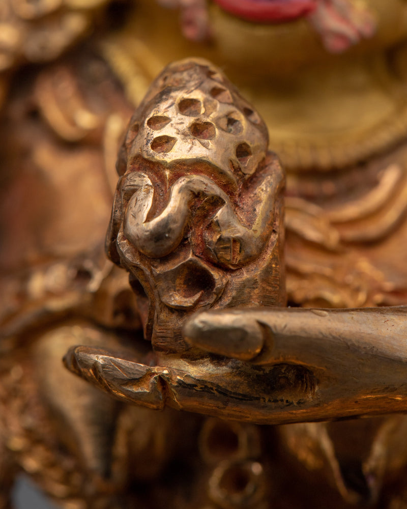 Palden Lhamo Empowerment Sculpture | Gold Gilded Traditional Buddhist Artwork