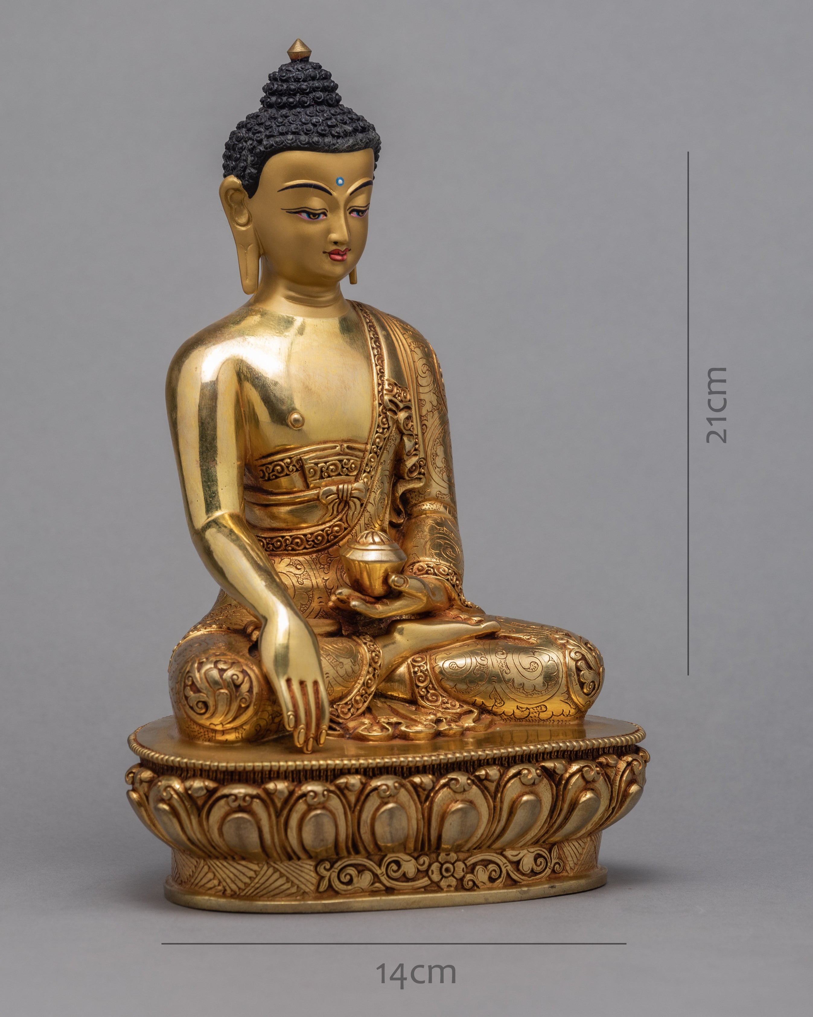 Buddha Shakyamuni Statue | Plated With Gold Buddha Statue