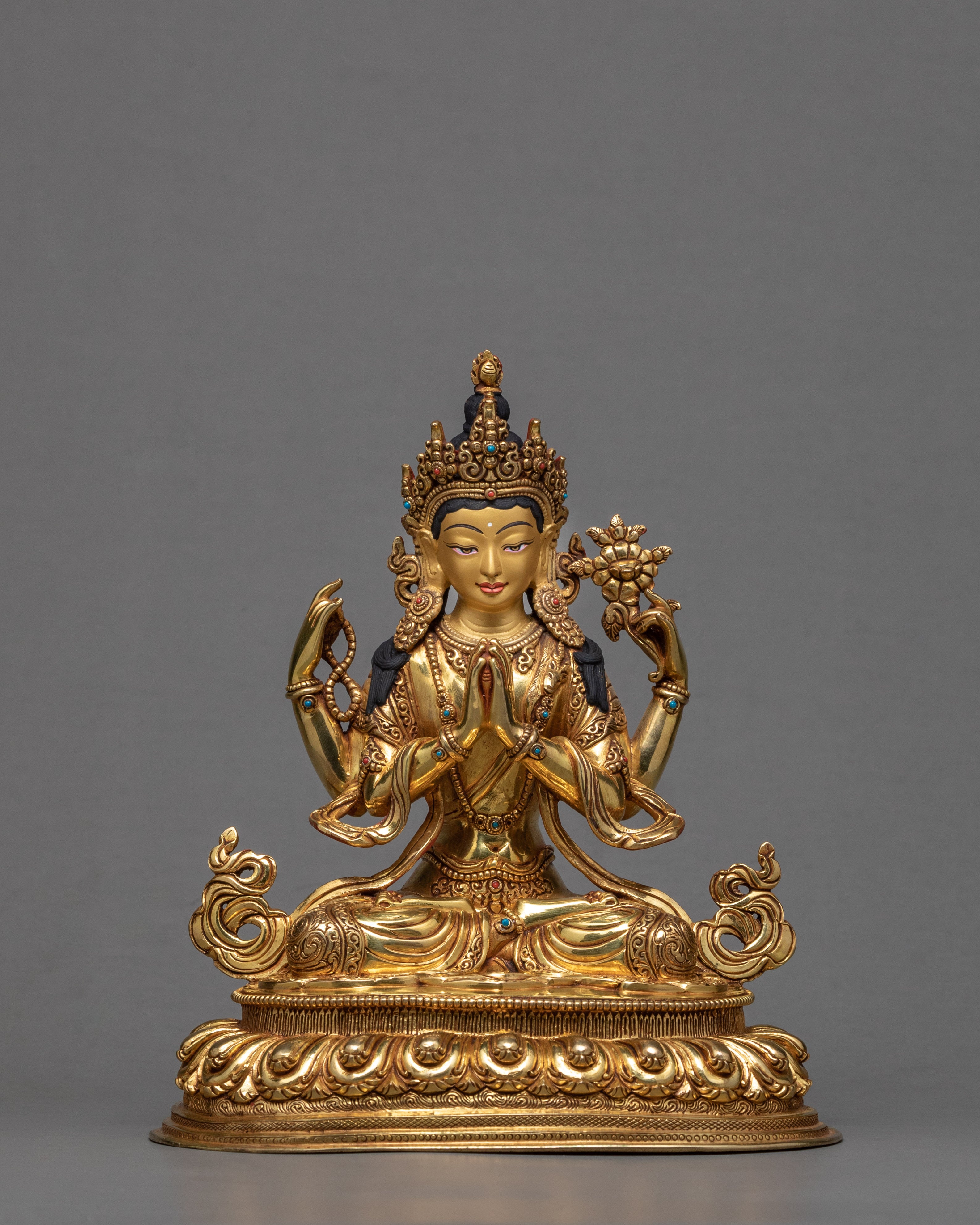 Auspicious Set of Seven Bodhisattva Statues for your Meditation Altar