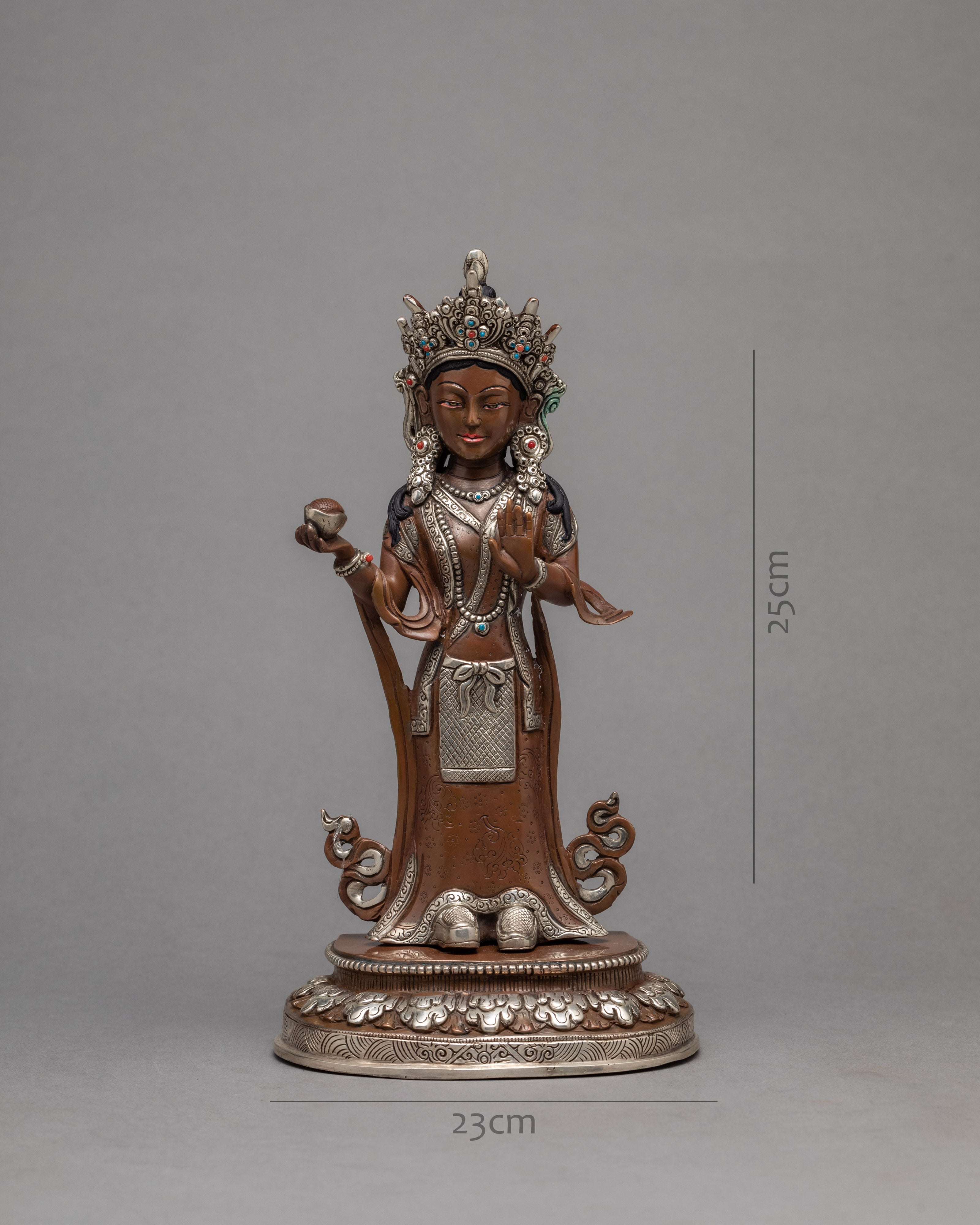 Guru Rinpoche Statue | Padmasambhava With Consorts | Himalayan Statue Art