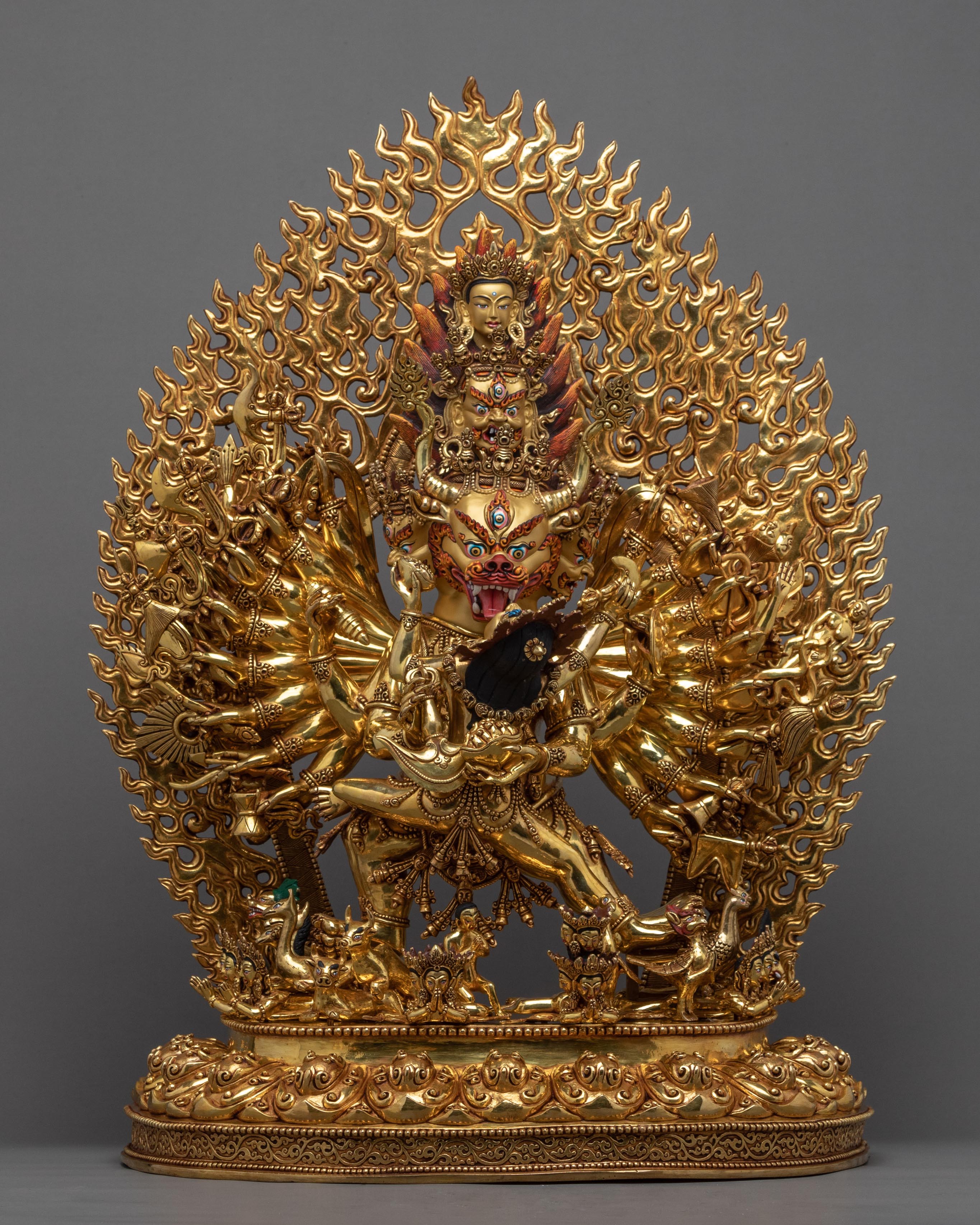 Wrathful Form of Buddhist Deities, Yamantaka Deity Statue