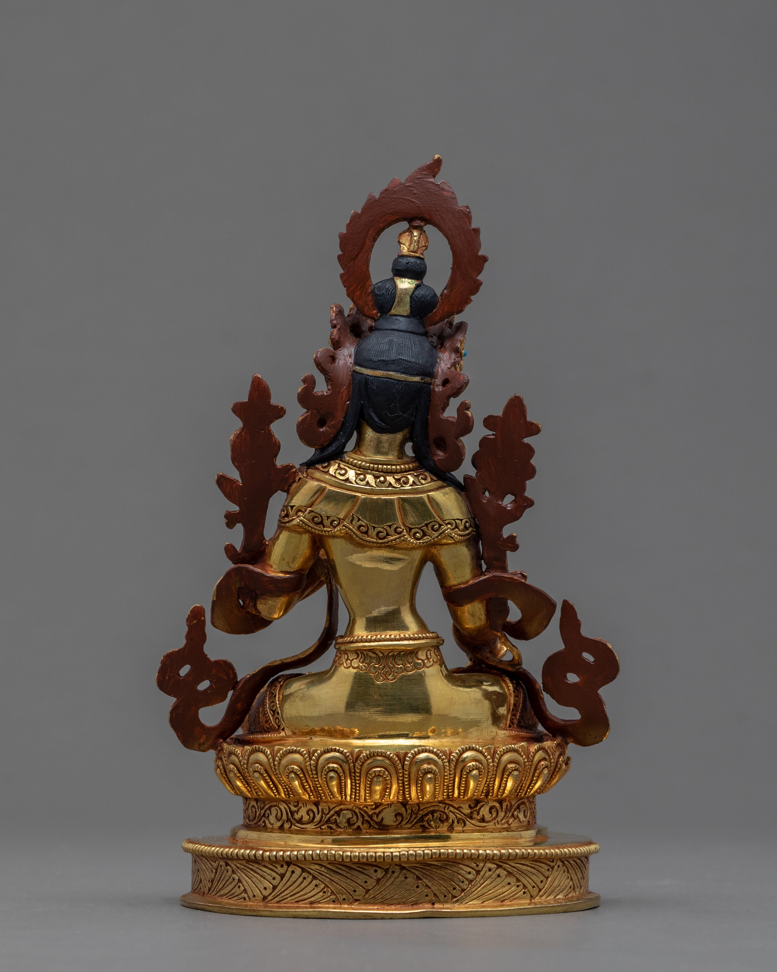 White Tara | Buddhist Deity Of Long Life And Good Health | Gold Gilded Statue