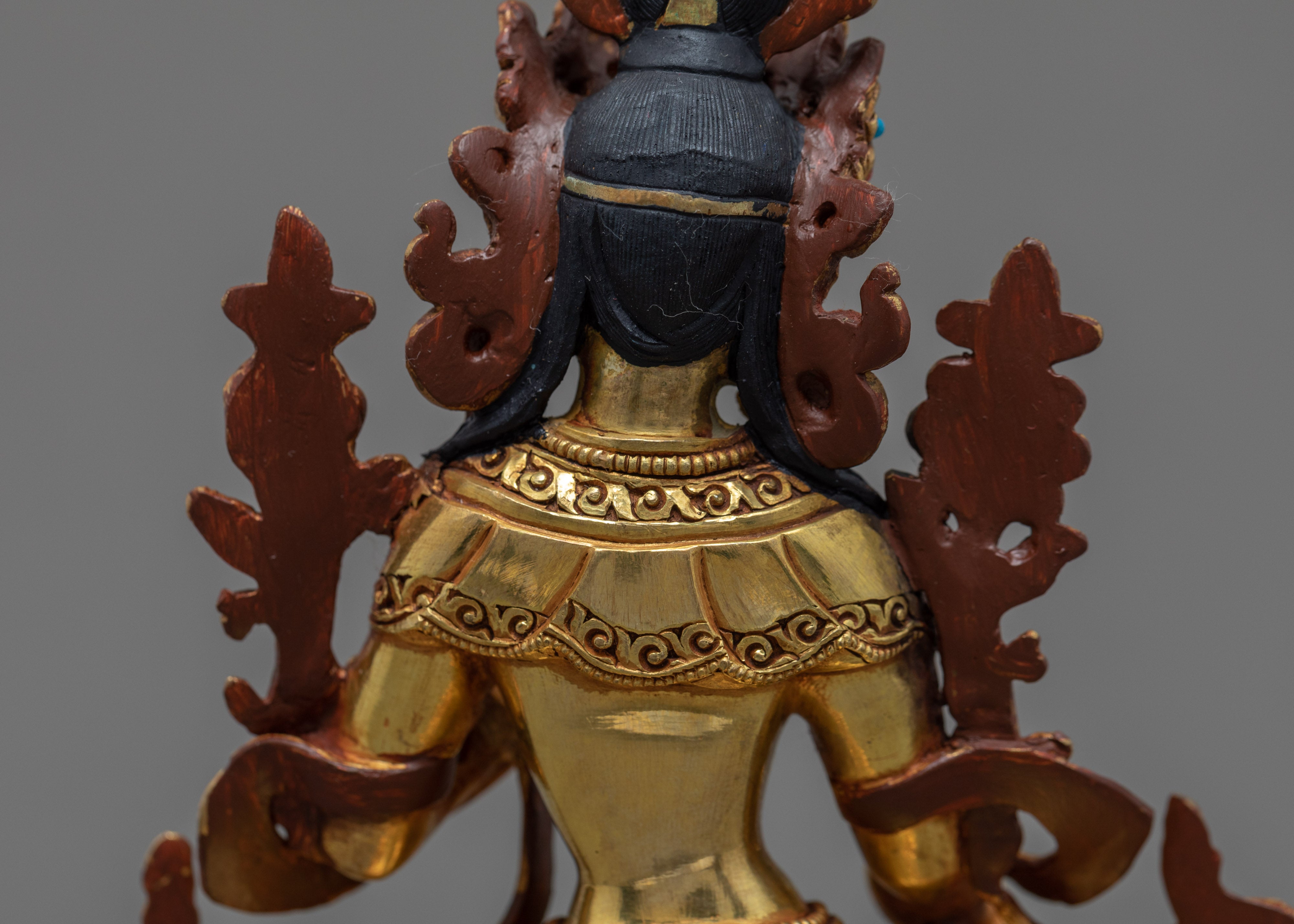 White Tara | Buddhist Deity Of Long Life And Good Health | Gold Gilded Statue