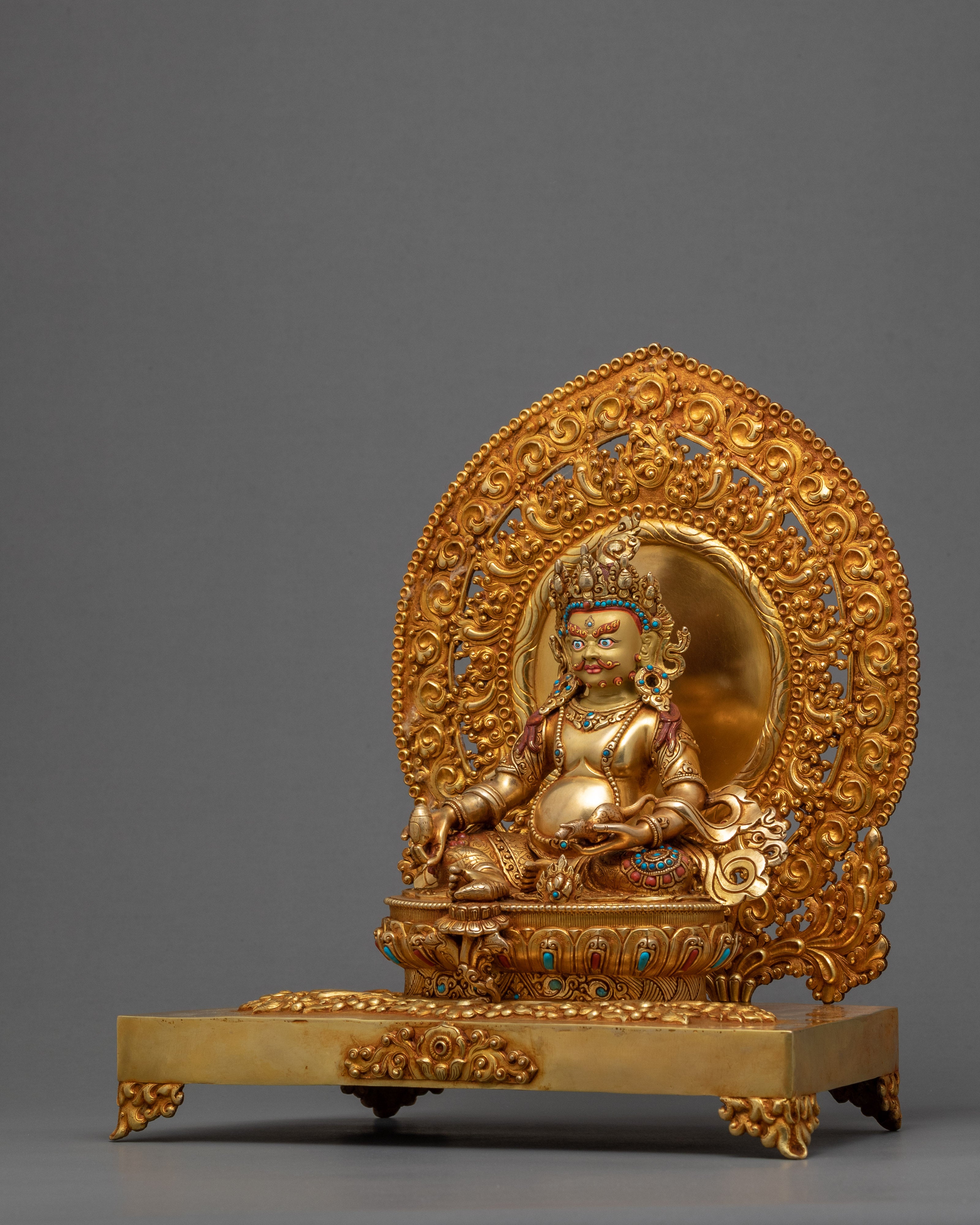 Dzambhala Gold Statue | Deity Of Wealth