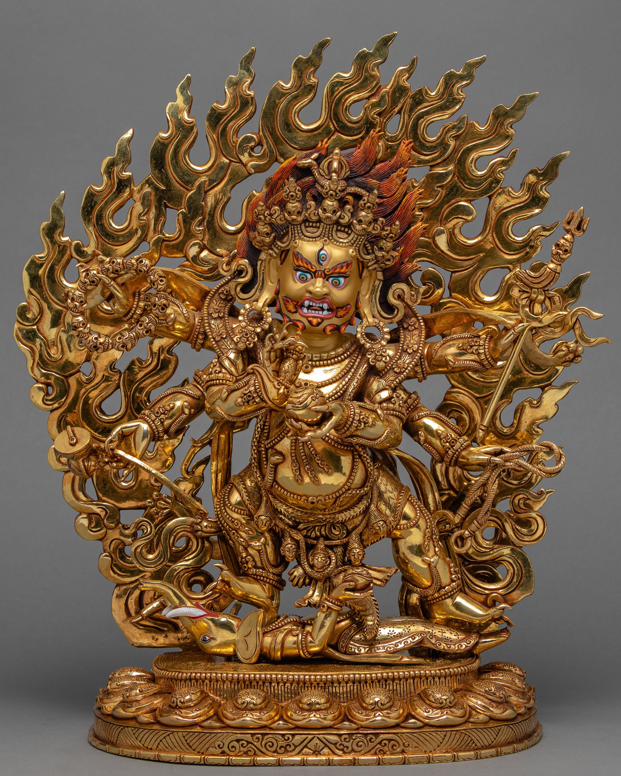 6 armed Mahakala Statue