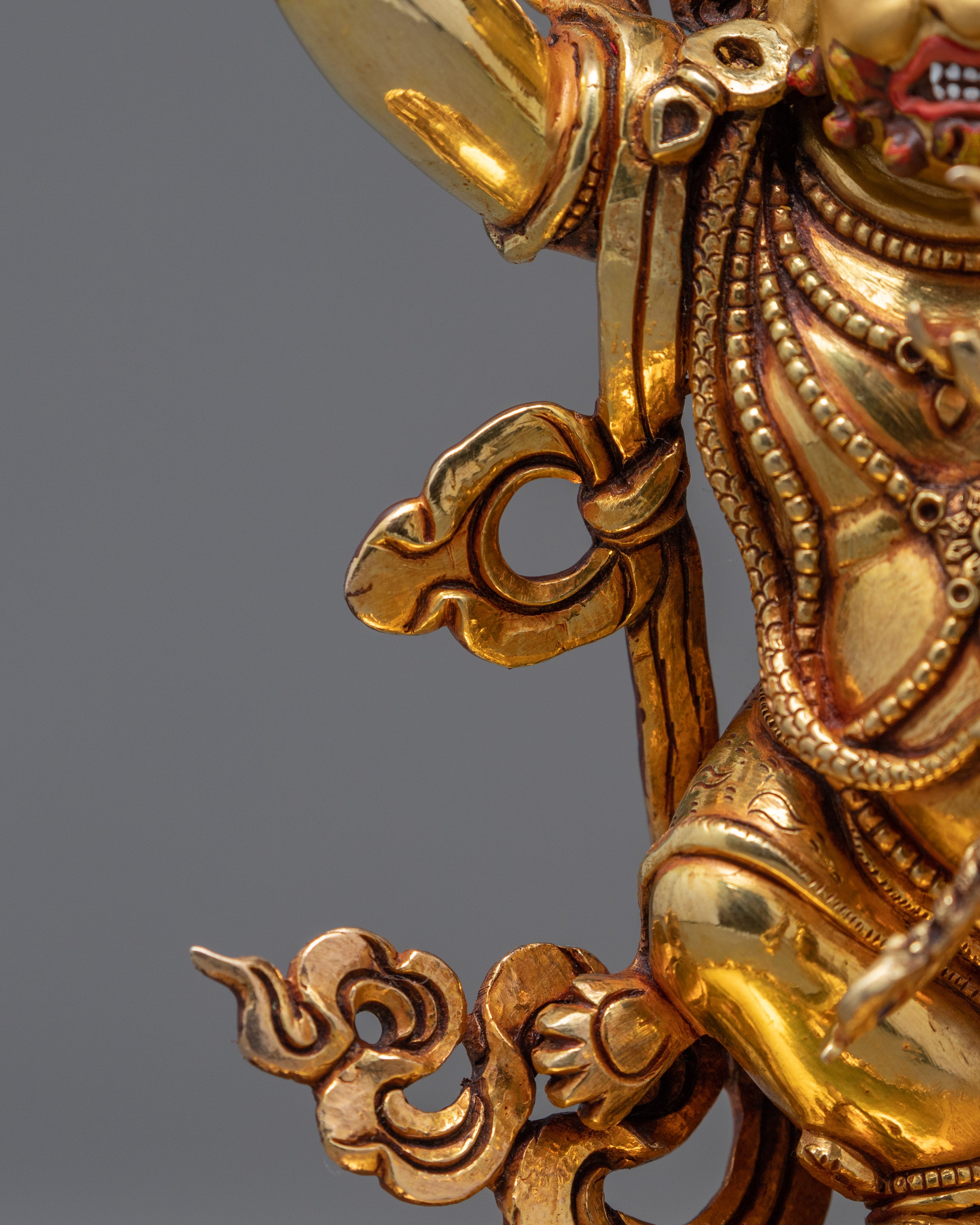 Vajrapani Statue | Gold Gilded Wrathful Deity Sculpture