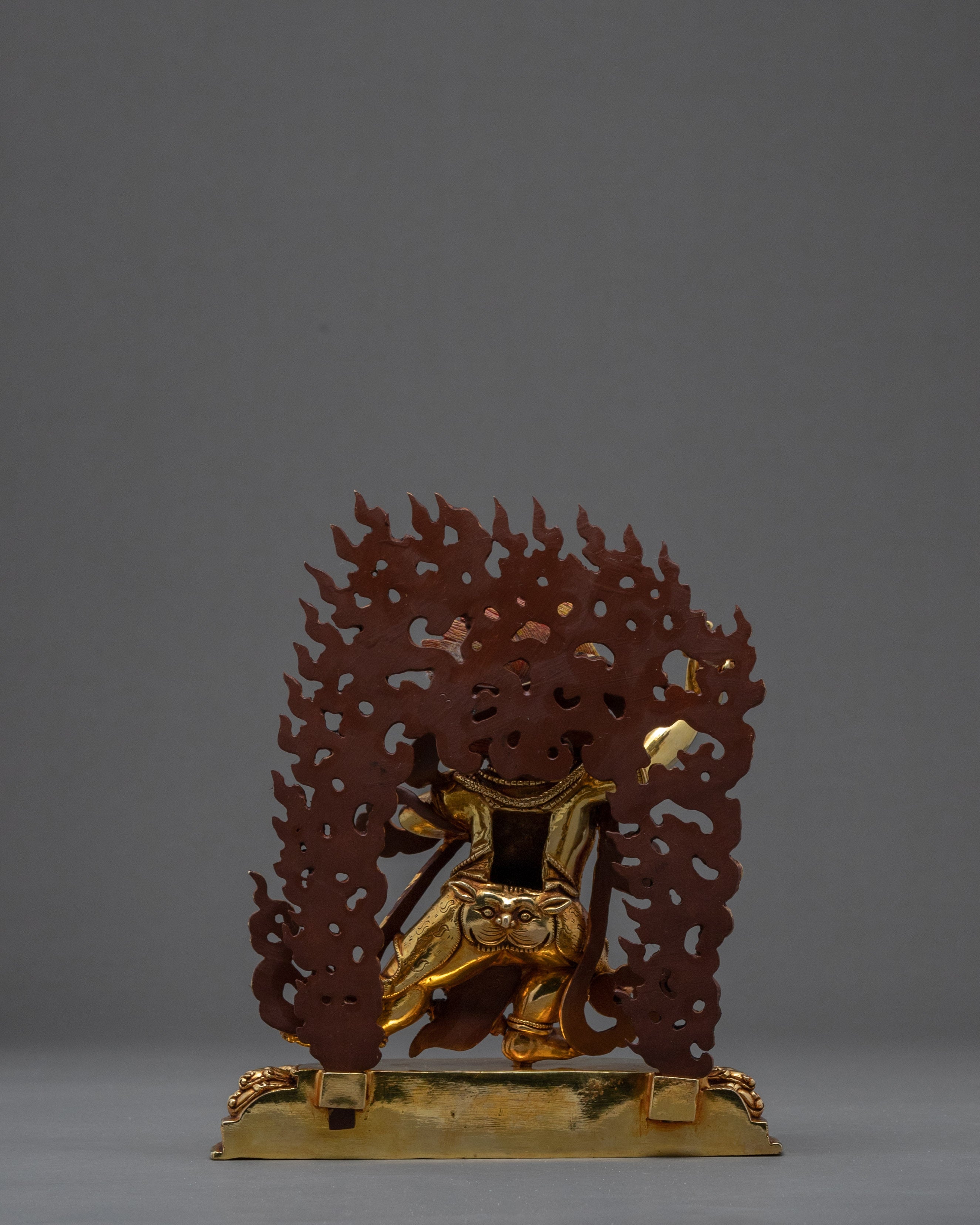 Vajrapani Statue | Gold Gilded Wrathful Deity Sculpture