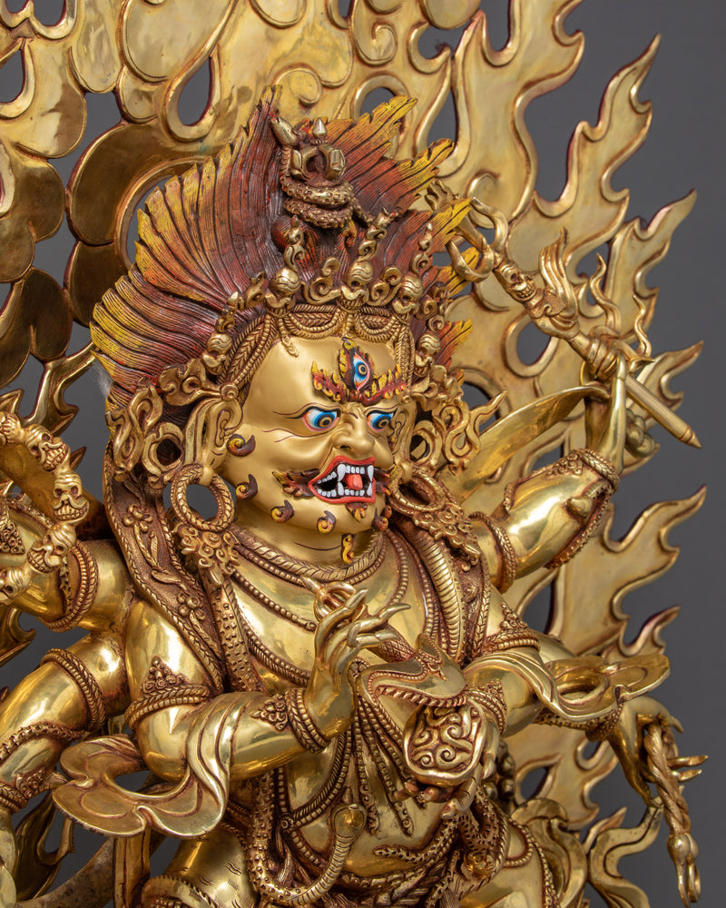 Six Armed Mahakala | Traditional Buddhist Statue