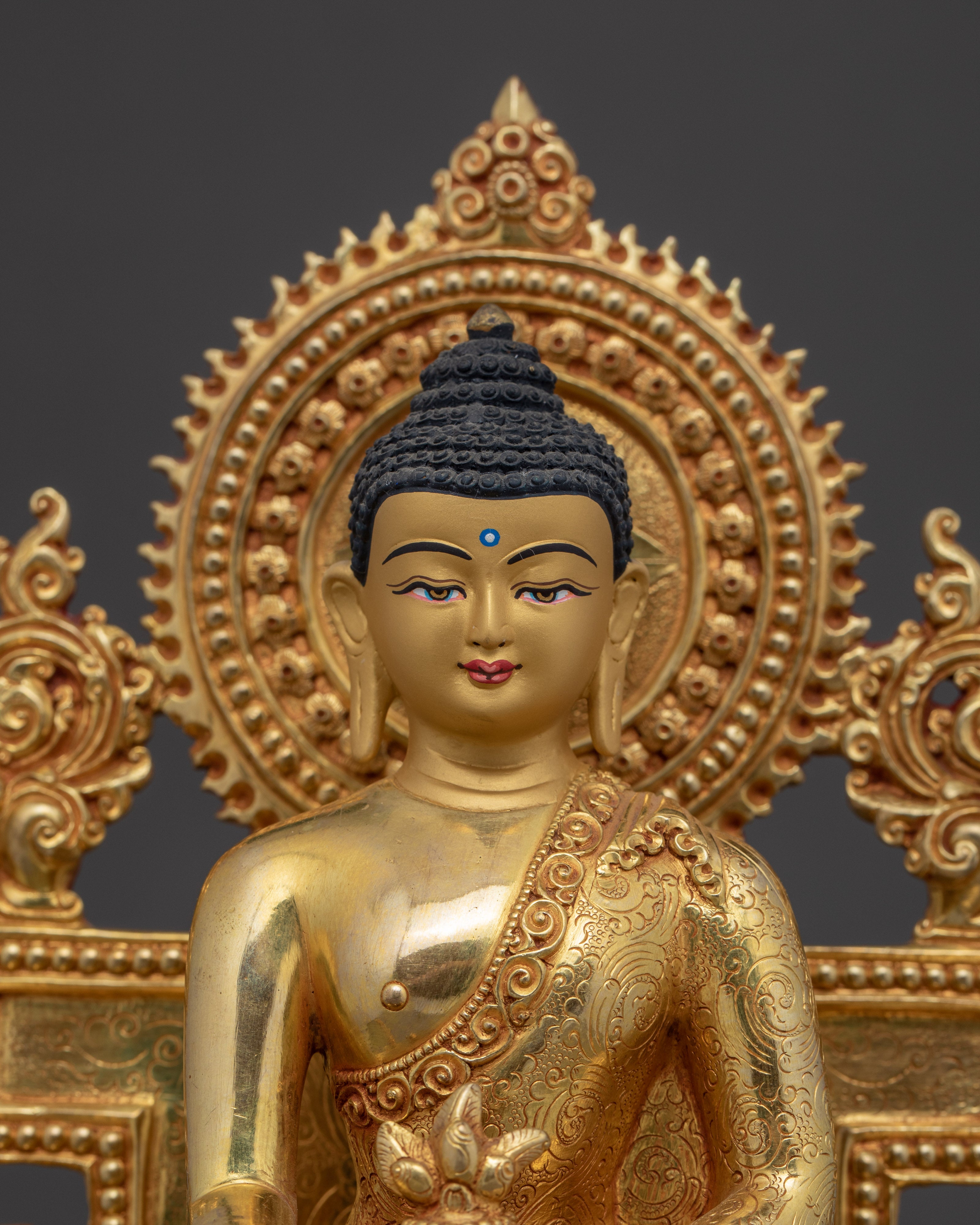 The Medicine Buddha Statue | Gold Gilded Buddhist Sculpture