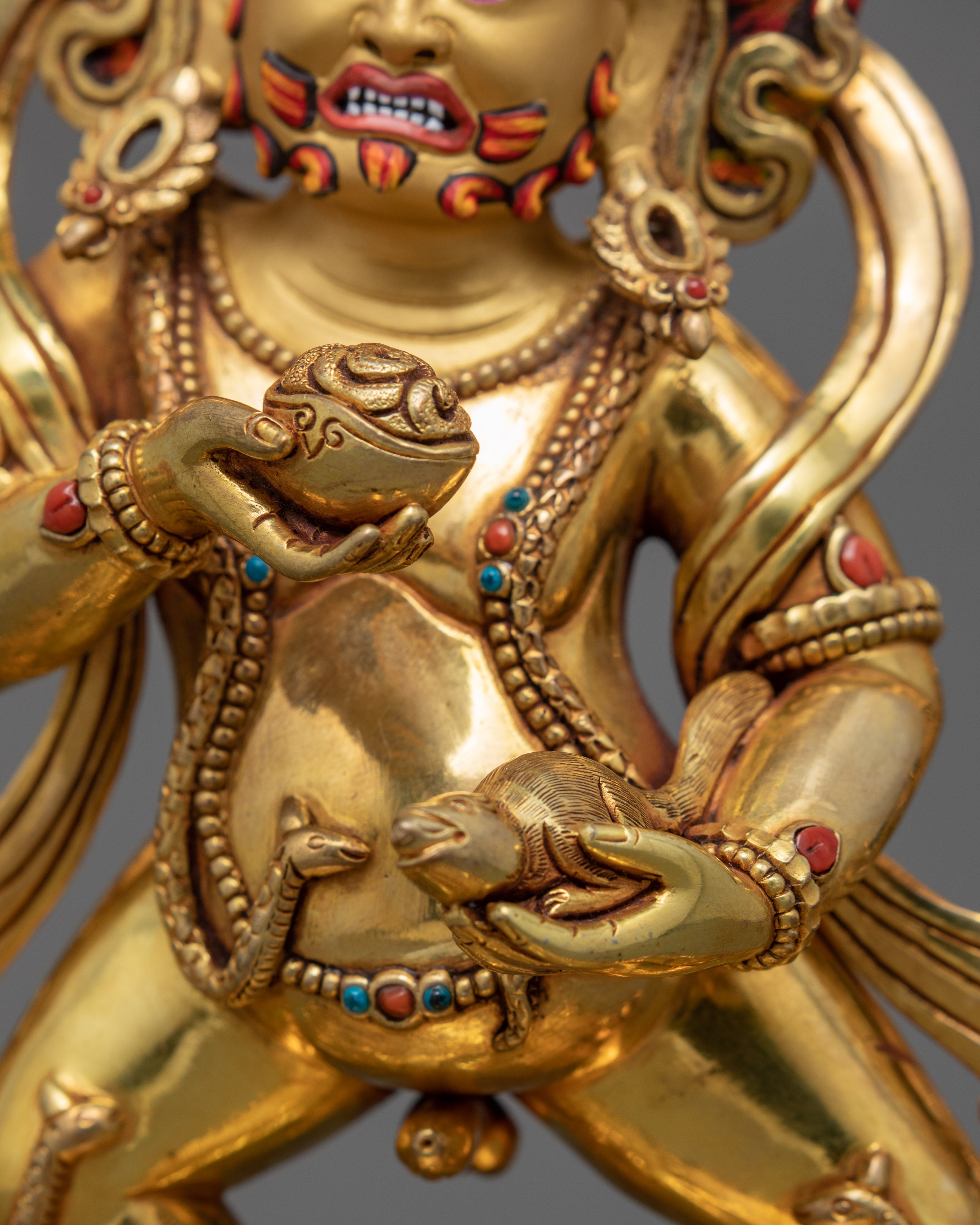 Black Dzambhala Sculpture | Wealth Deity | Himalayan Art