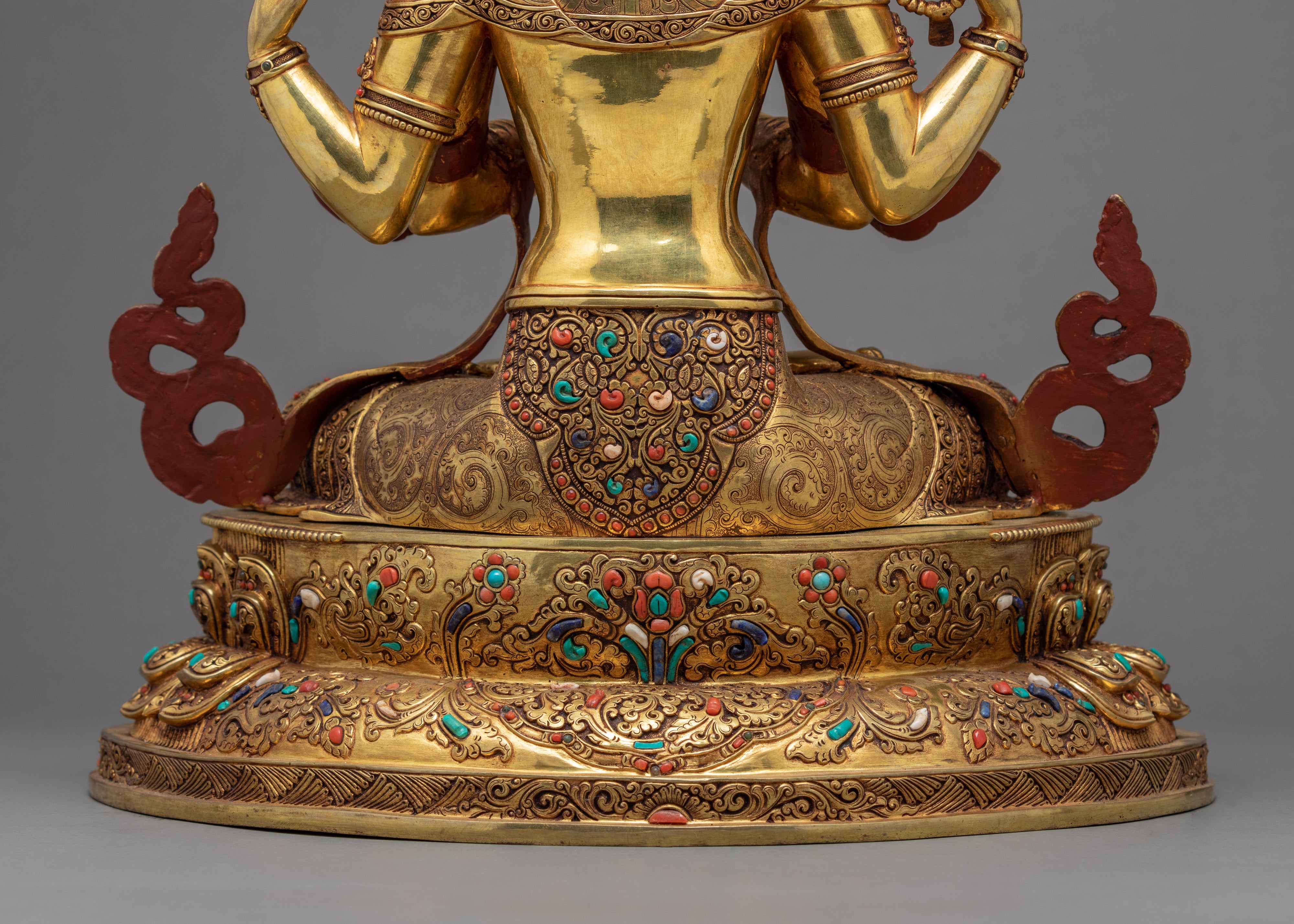 Chenrezig Bodhisattva Sculpture | Traditional Hand Carved Statue