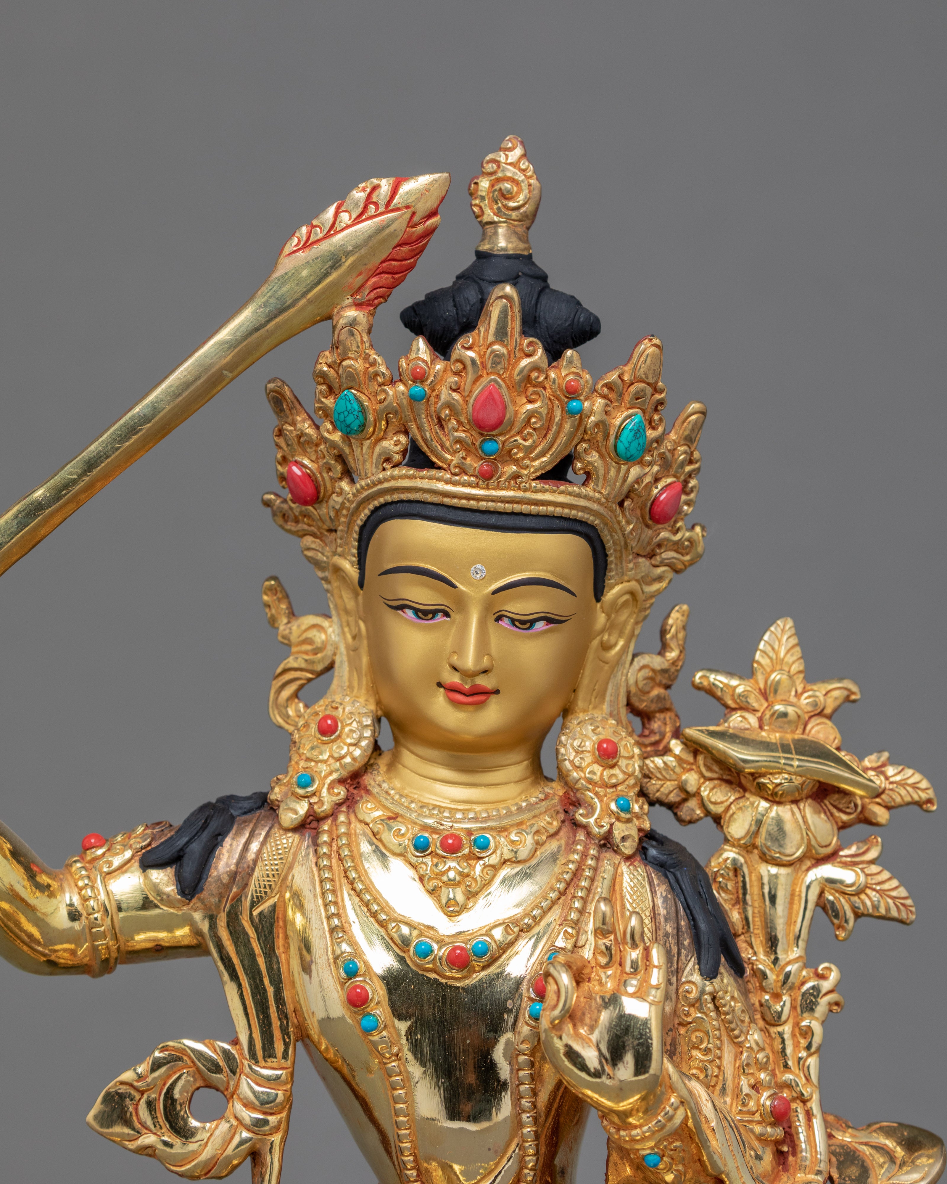 Manjushri Sculpture Nepal | Traditional Bodhisattva Art