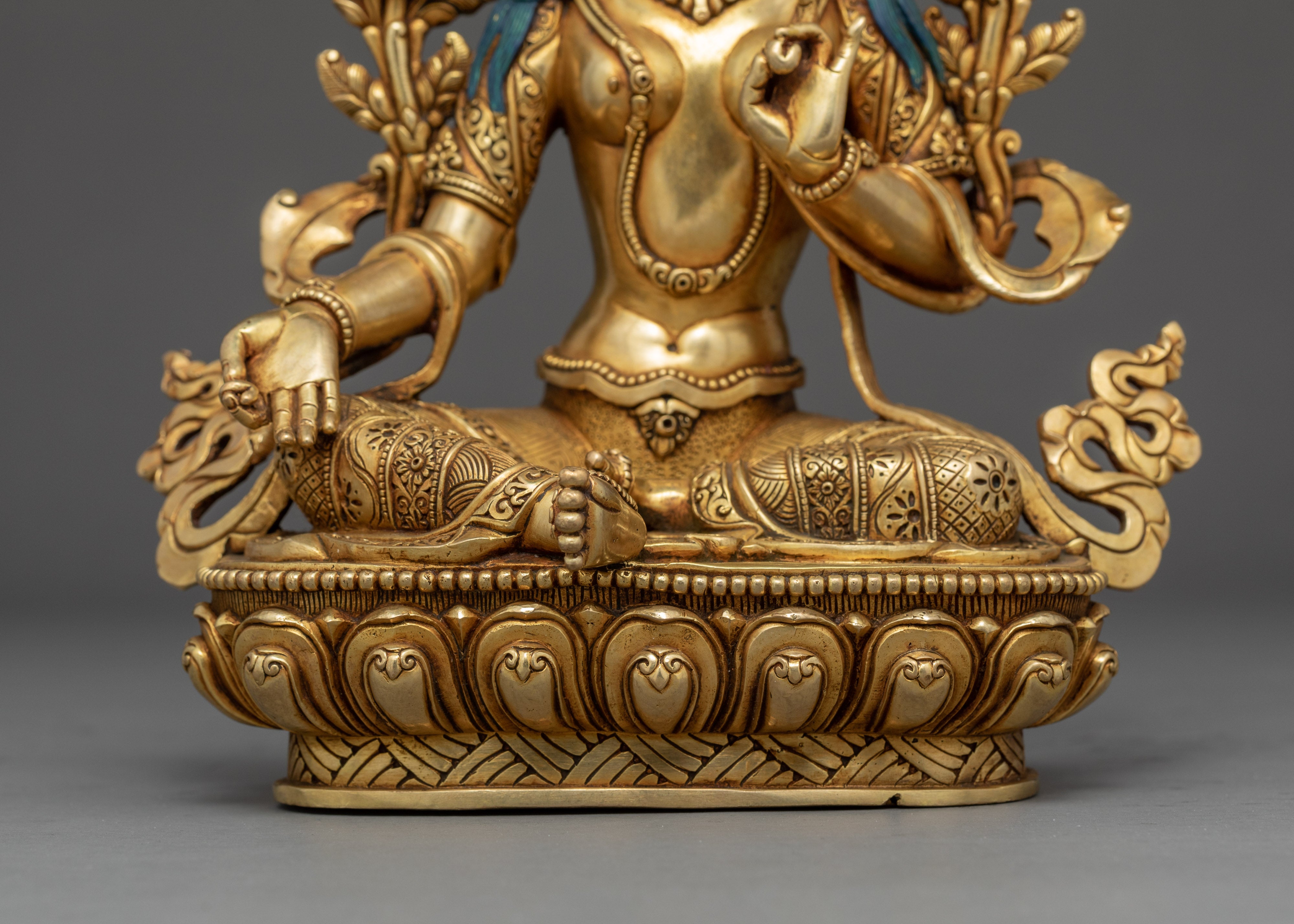Green Tara Mother Statue | Traditional Hand Carved Sculpture