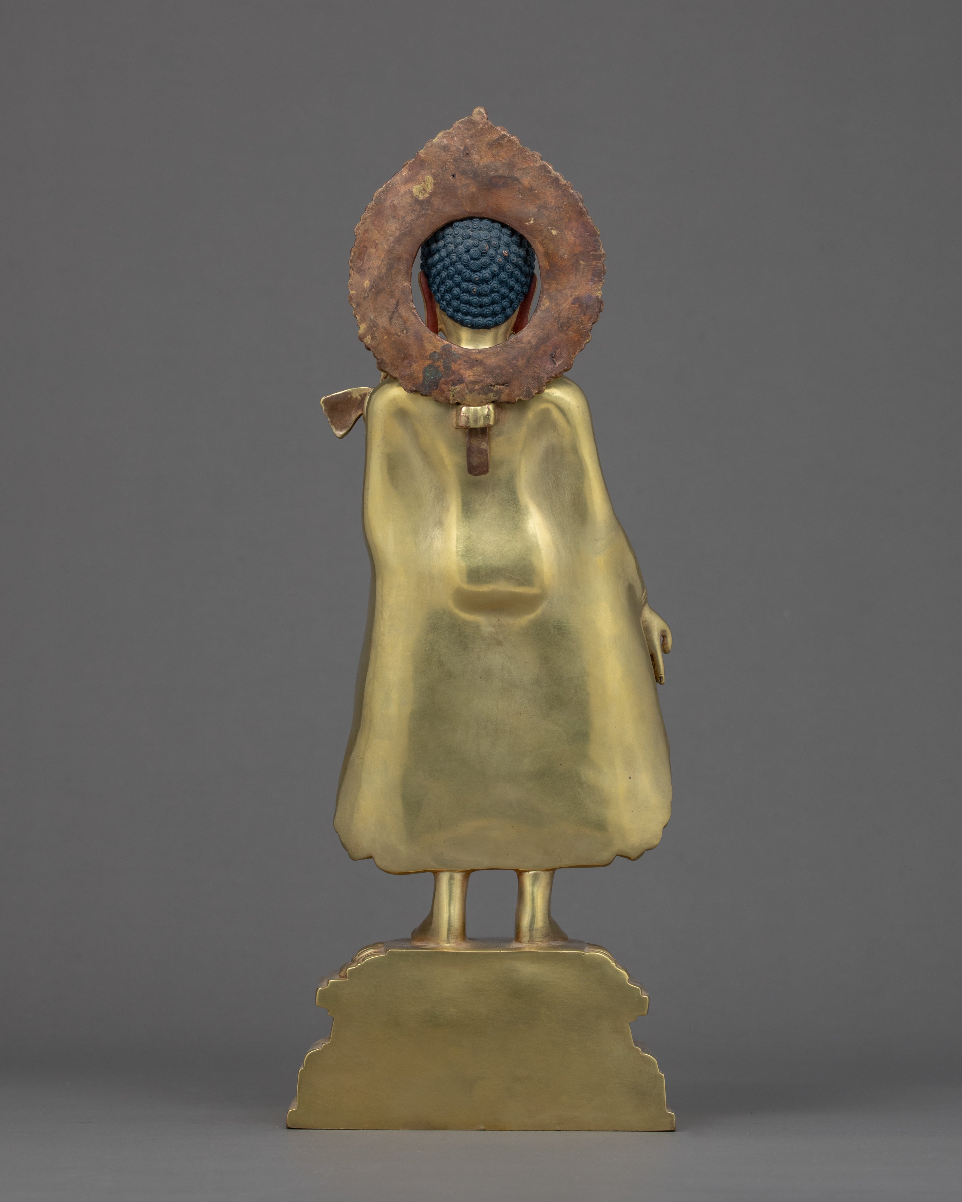 Standing Shakyamuni Buddha Statue | Finely Hand Carved Tibetan Art