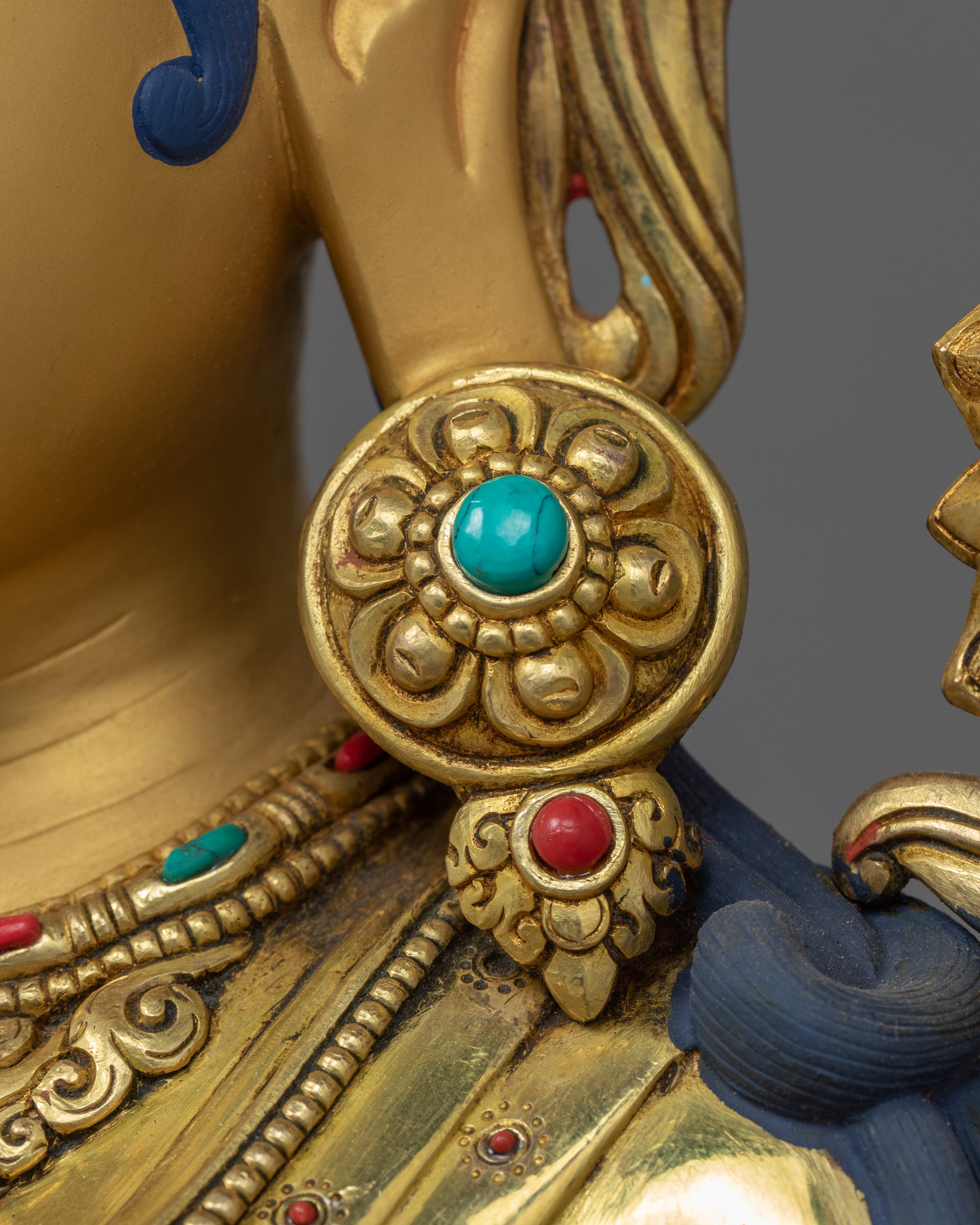 Green Tara Goddess Statue | Finely Hand Carved Tibetan Art