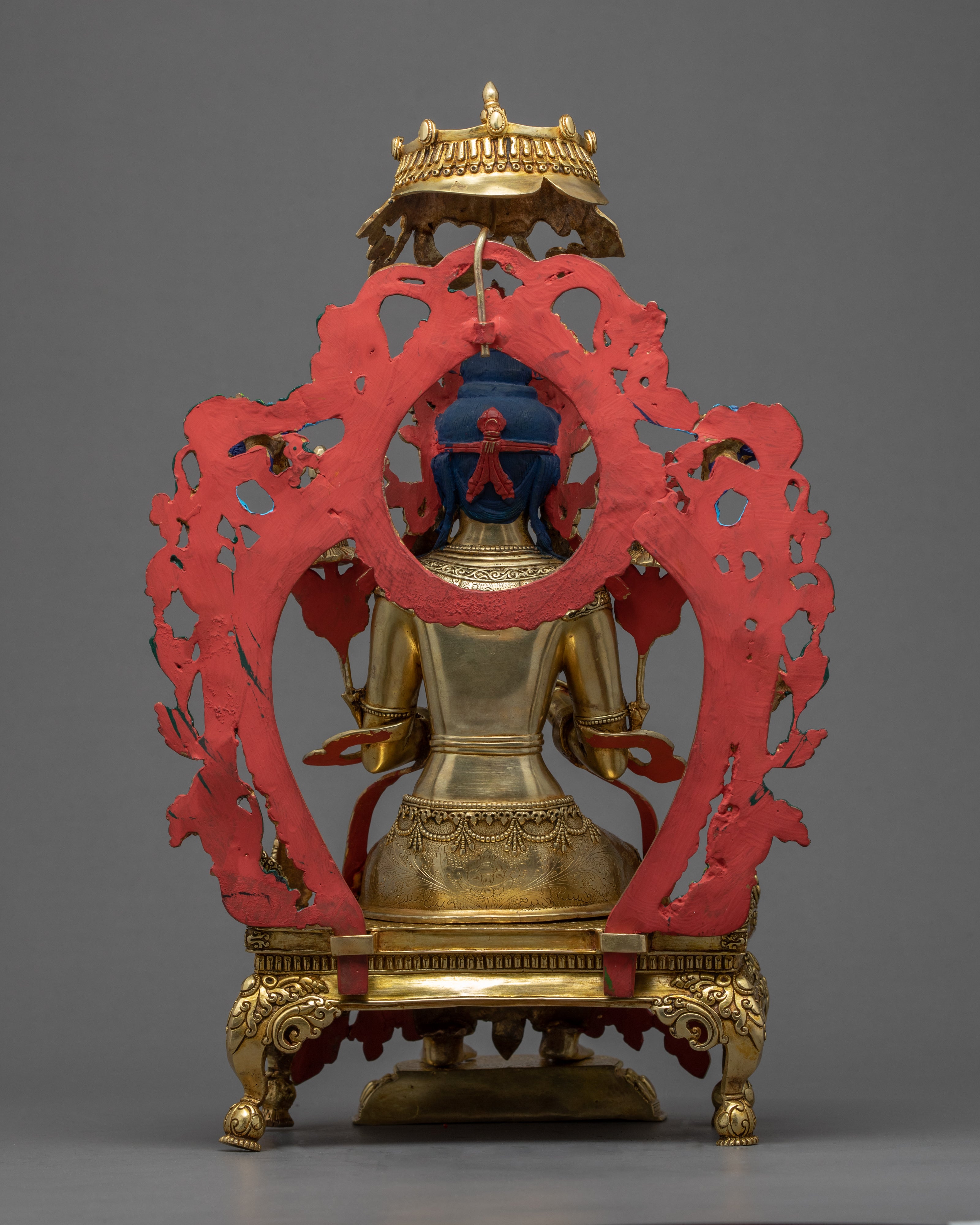 Maitreya Buddha Sculpture | Seated on Throne | Auspicious Buddhist Art