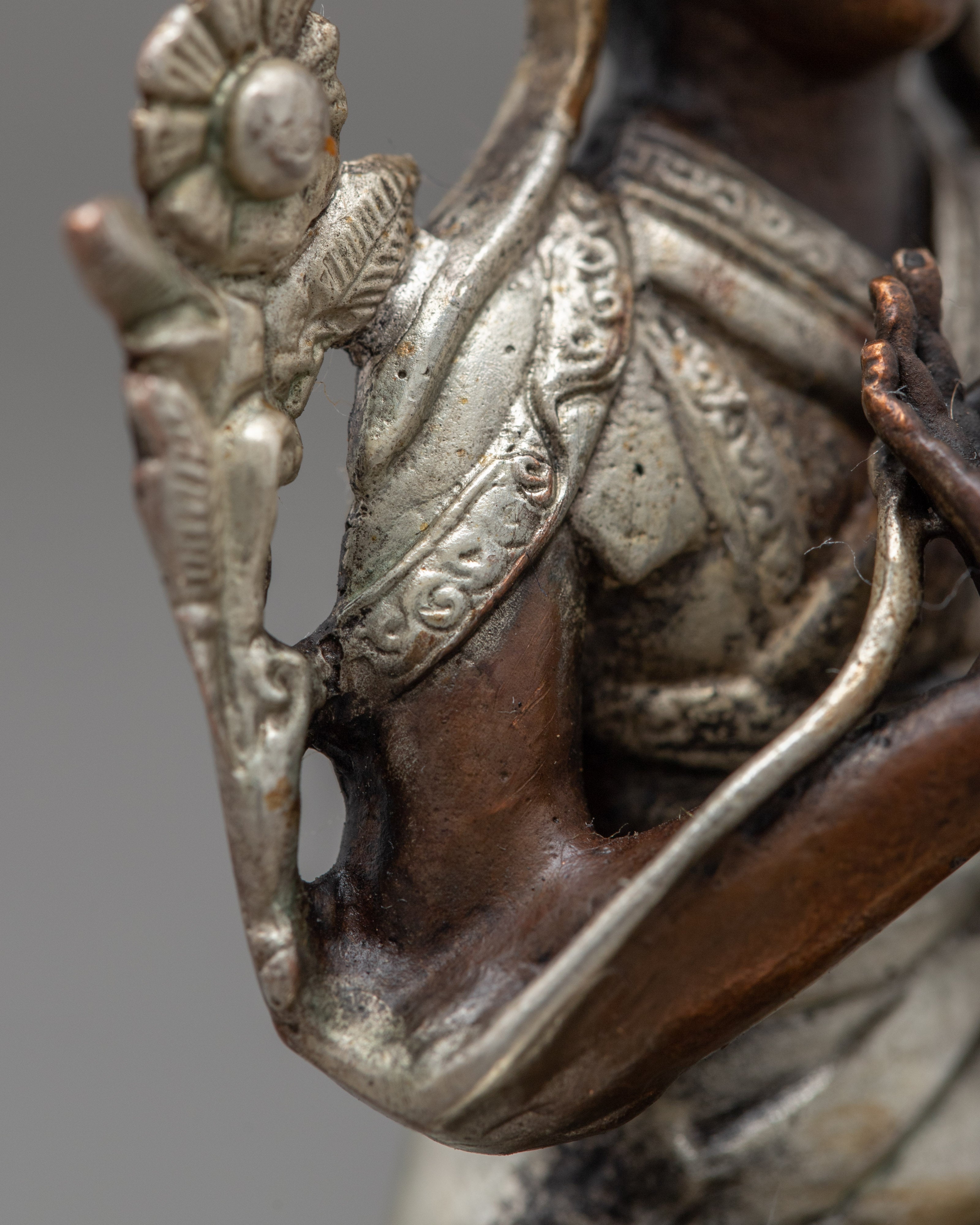 Tsongkhapa Sculpture | Traditionally Oxidized Copper Statue