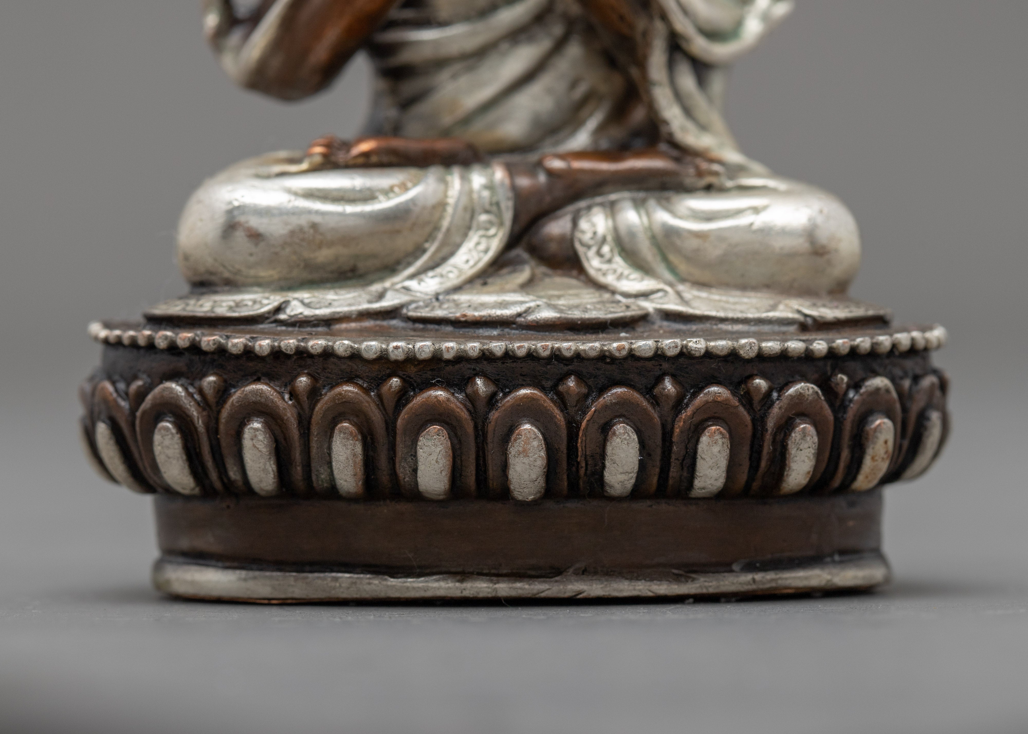 Tsongkhapa Sculpture | Traditionally Oxidized Copper Statue