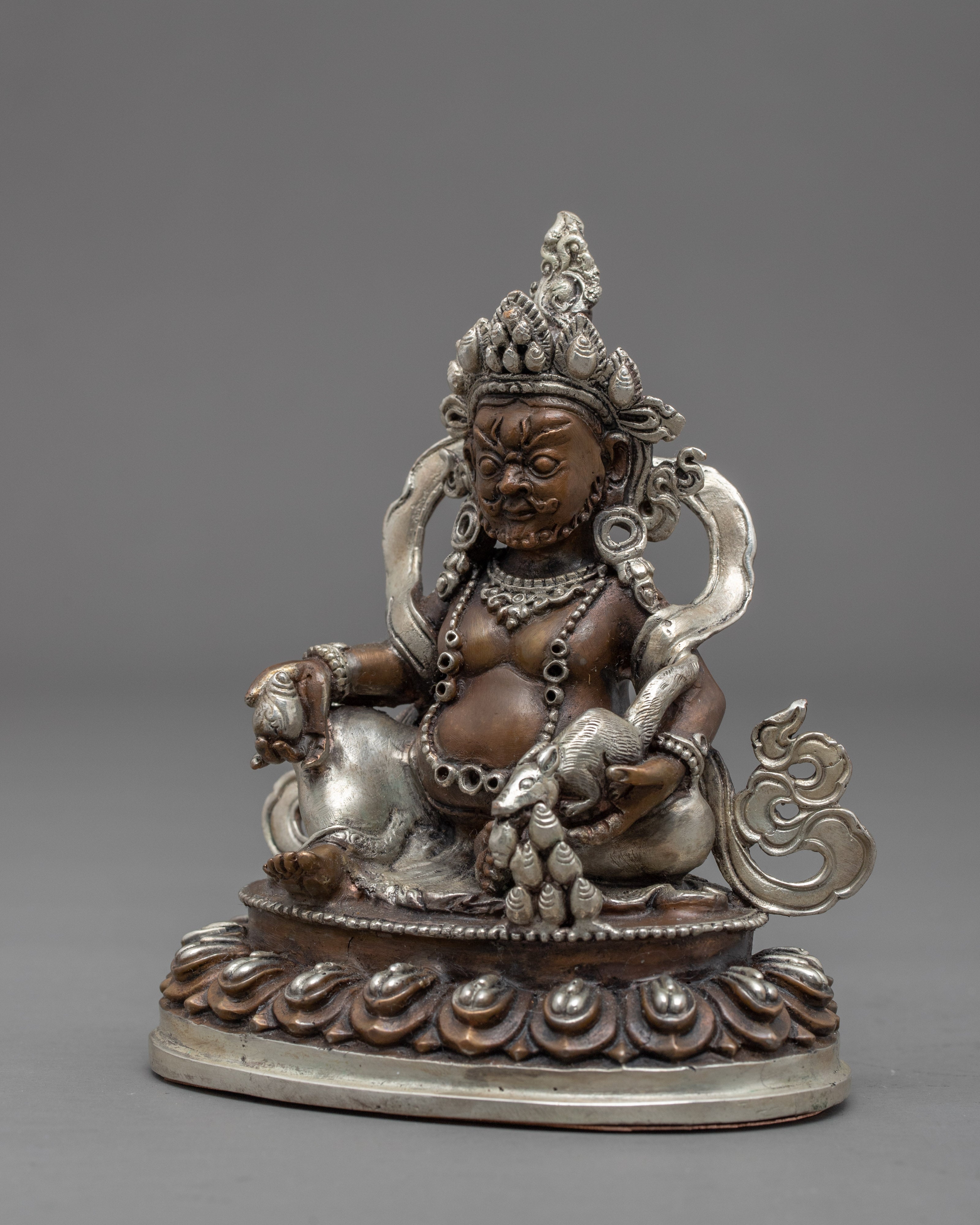 Miniature Jambhala Statue | Traditional Himalayan Art