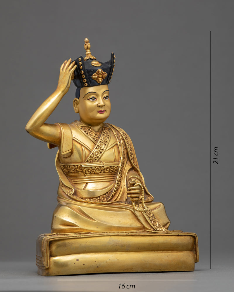 16th Karmapa Statue | Finely Hand Carved Buddhist Sculpture